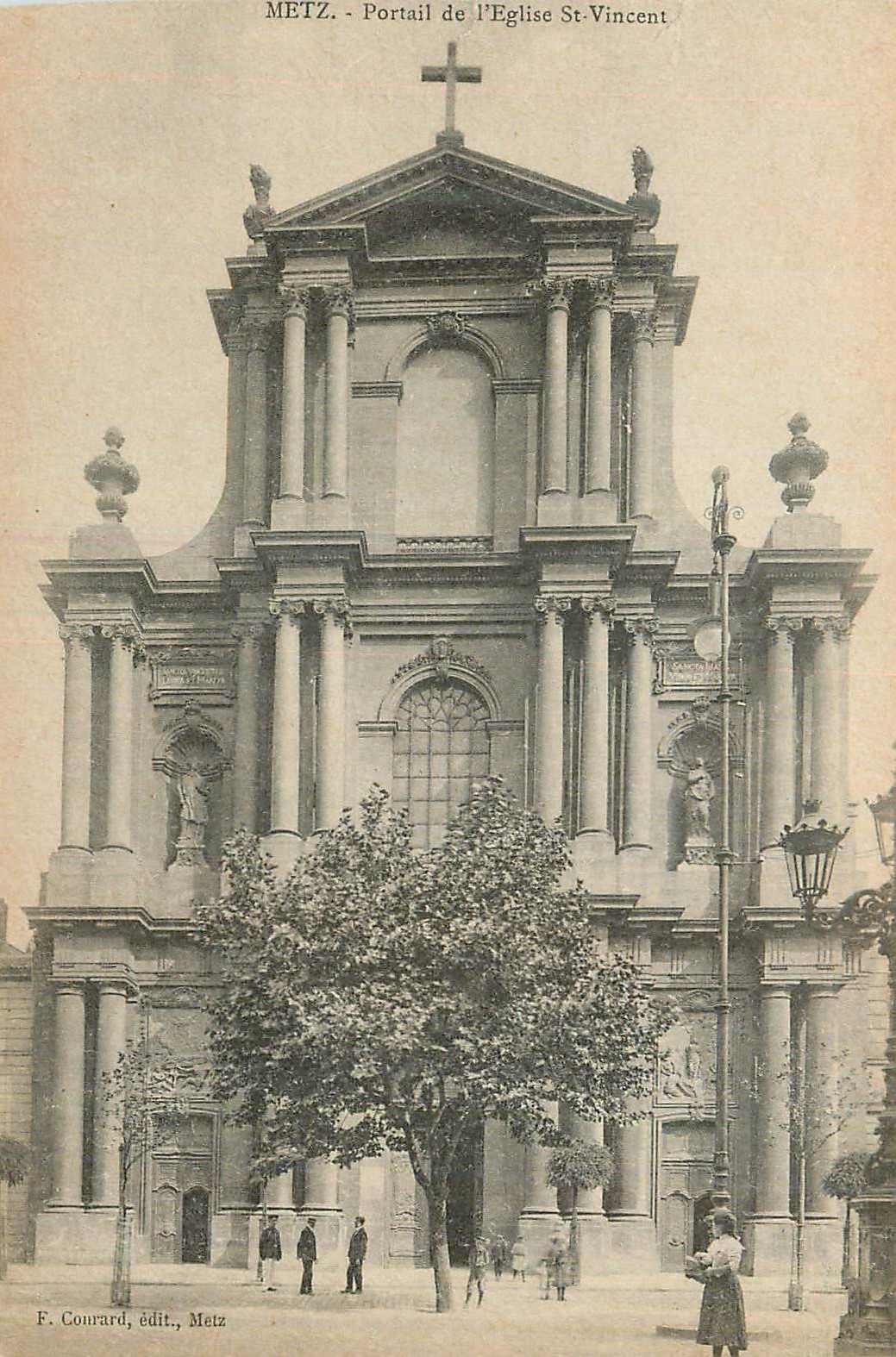 CPA Metz Portail de l'Eglise St Vincent