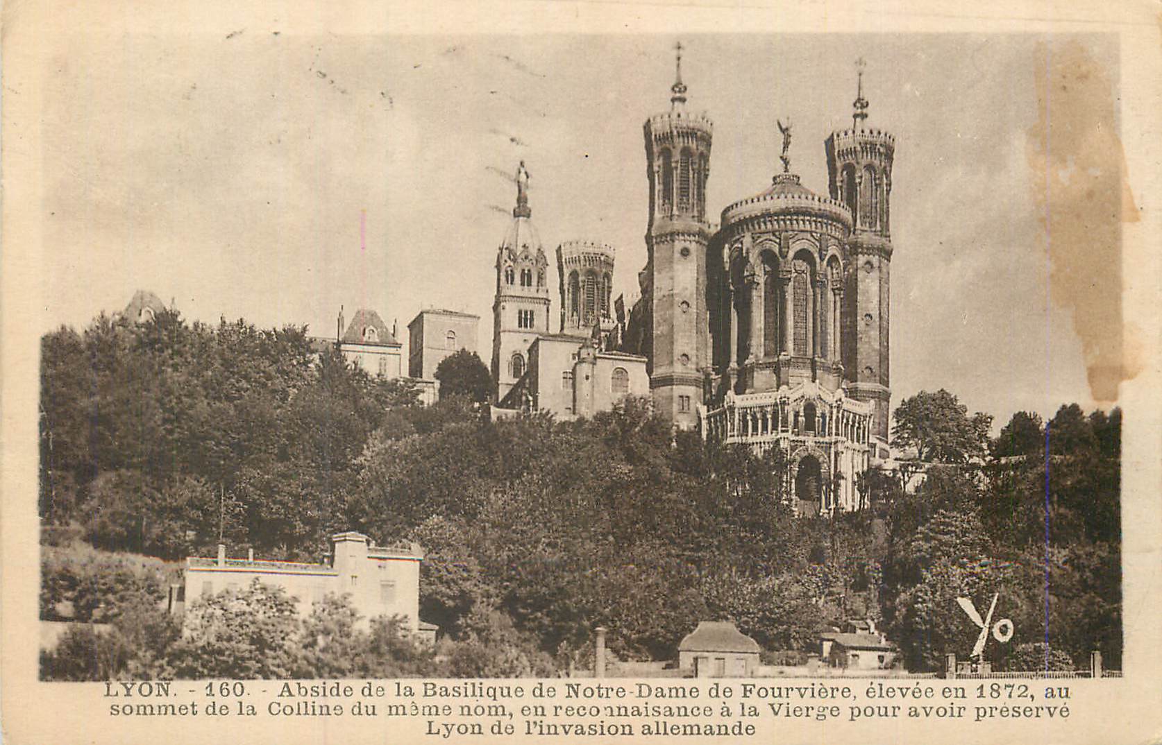 CPA Lyon Abside de la Basilique de Notre Dame de Fourviere elevee en 1872