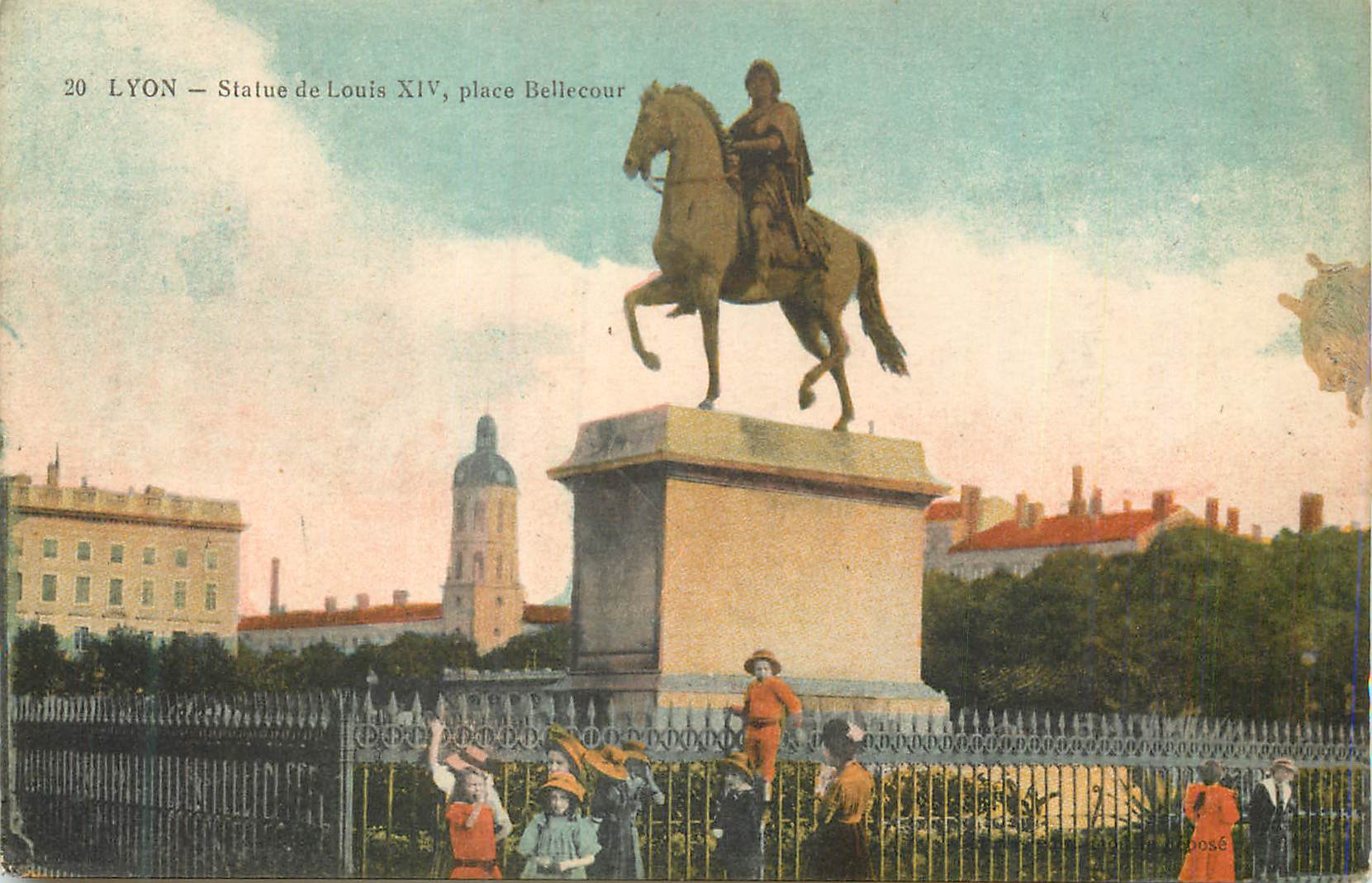 LYON — Statue de Louis XIV, place Bellecour — éditeur inconnu, n° 20