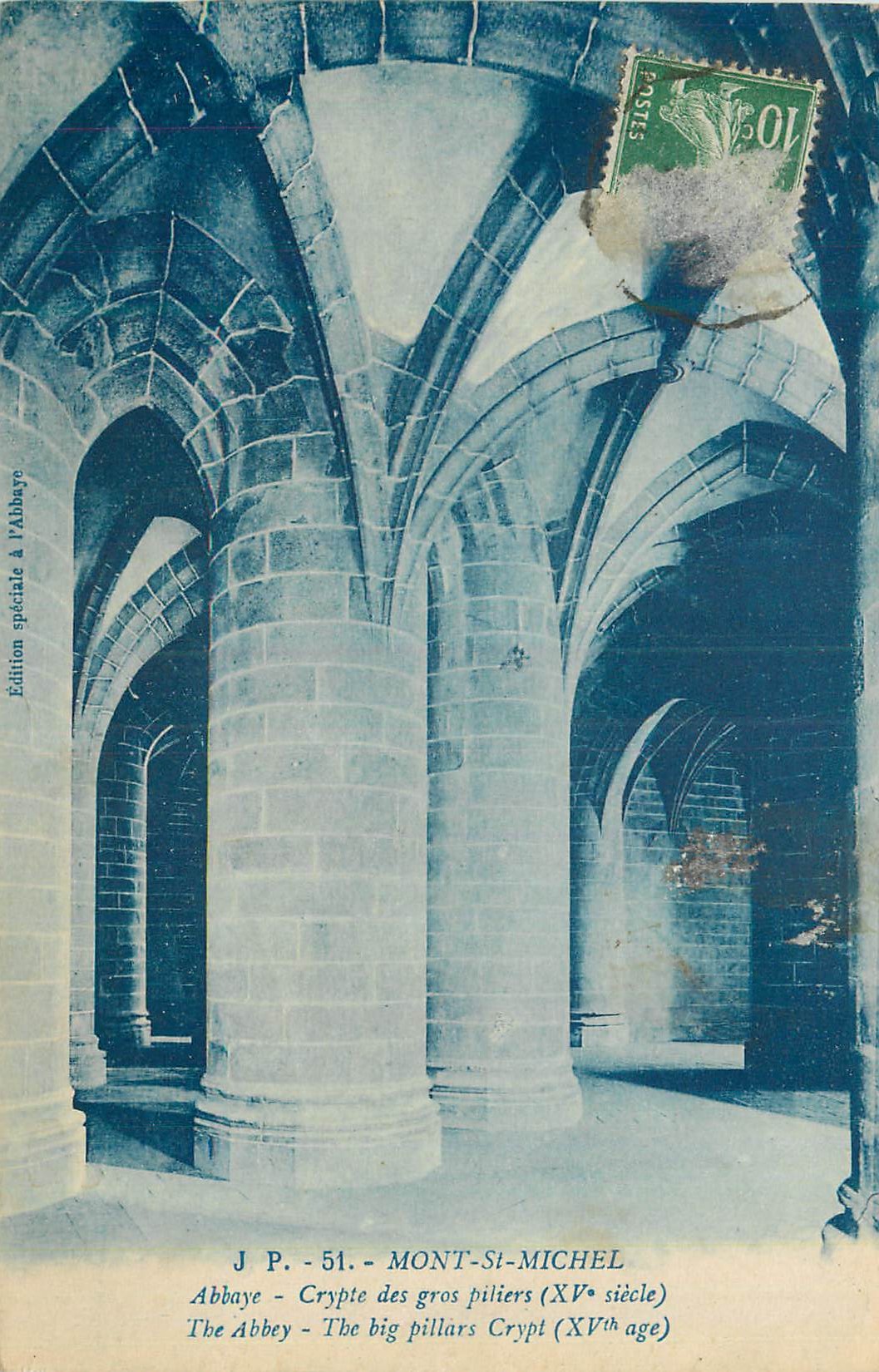 Mont-Saint-Michel — Crypte des gros piliers — XVᵉ siècle — J.P. - 51