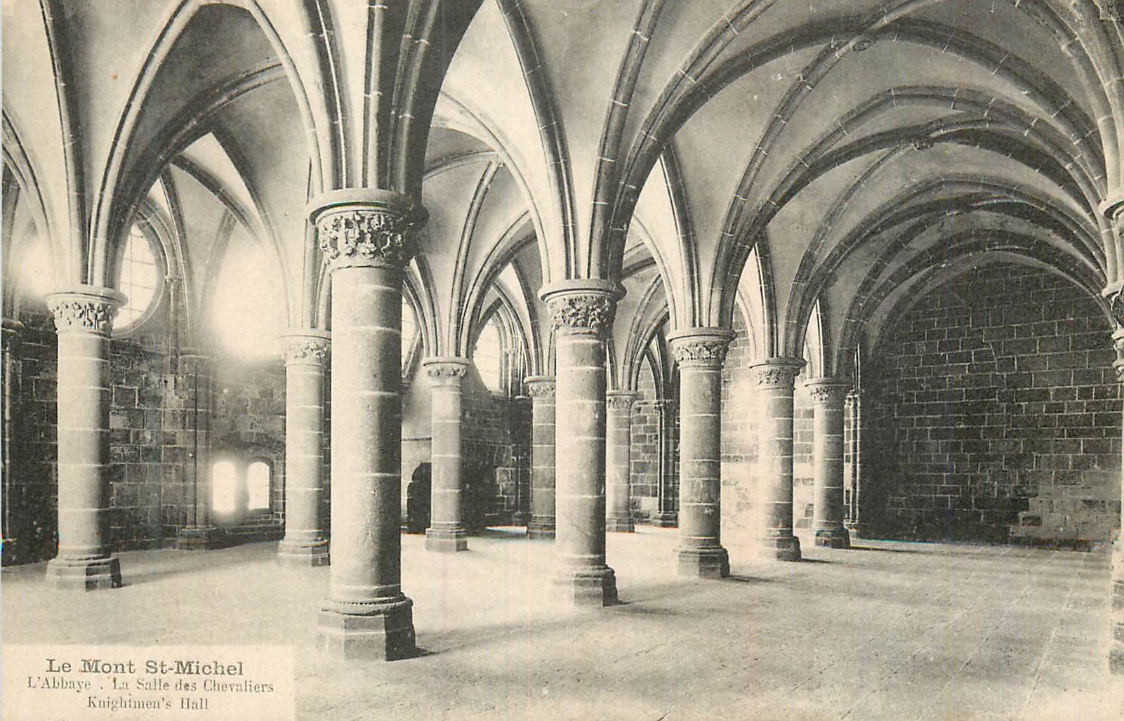 Il Monte San Michel — L'Abbazia, La Sala dei Cavalieri — editore non identificato