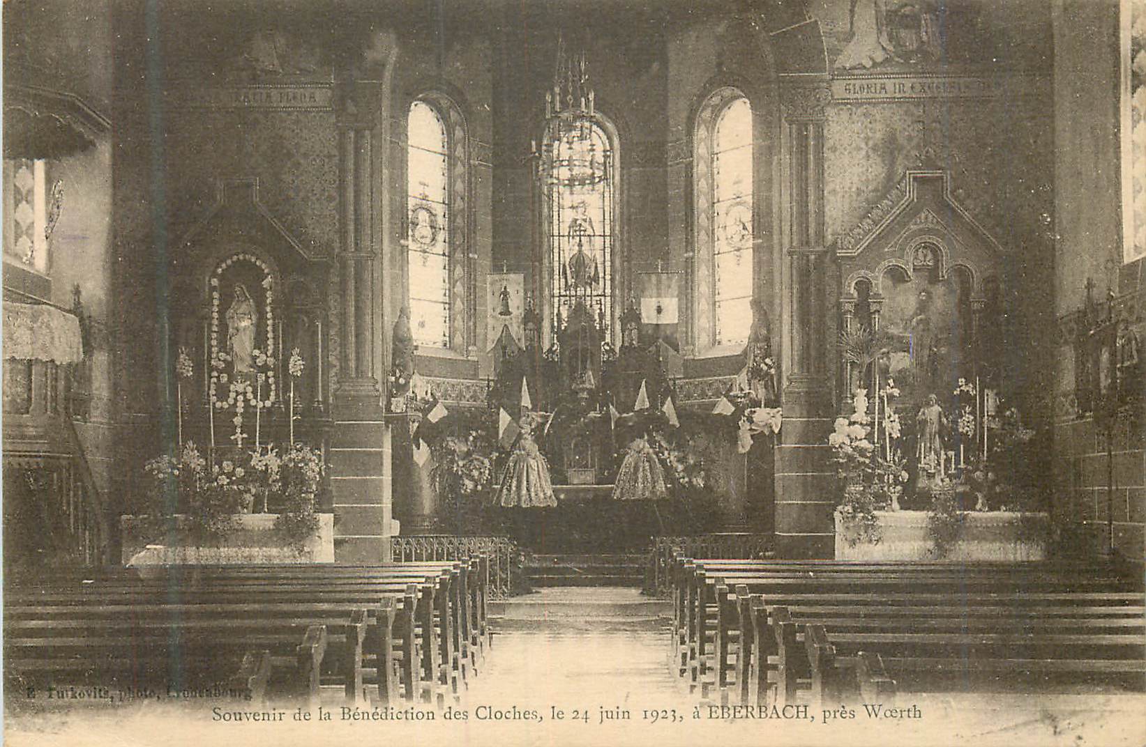 CPA Eberbach pres Worth Souvenir del a Benediction des Cloches le 24 Juin 1921