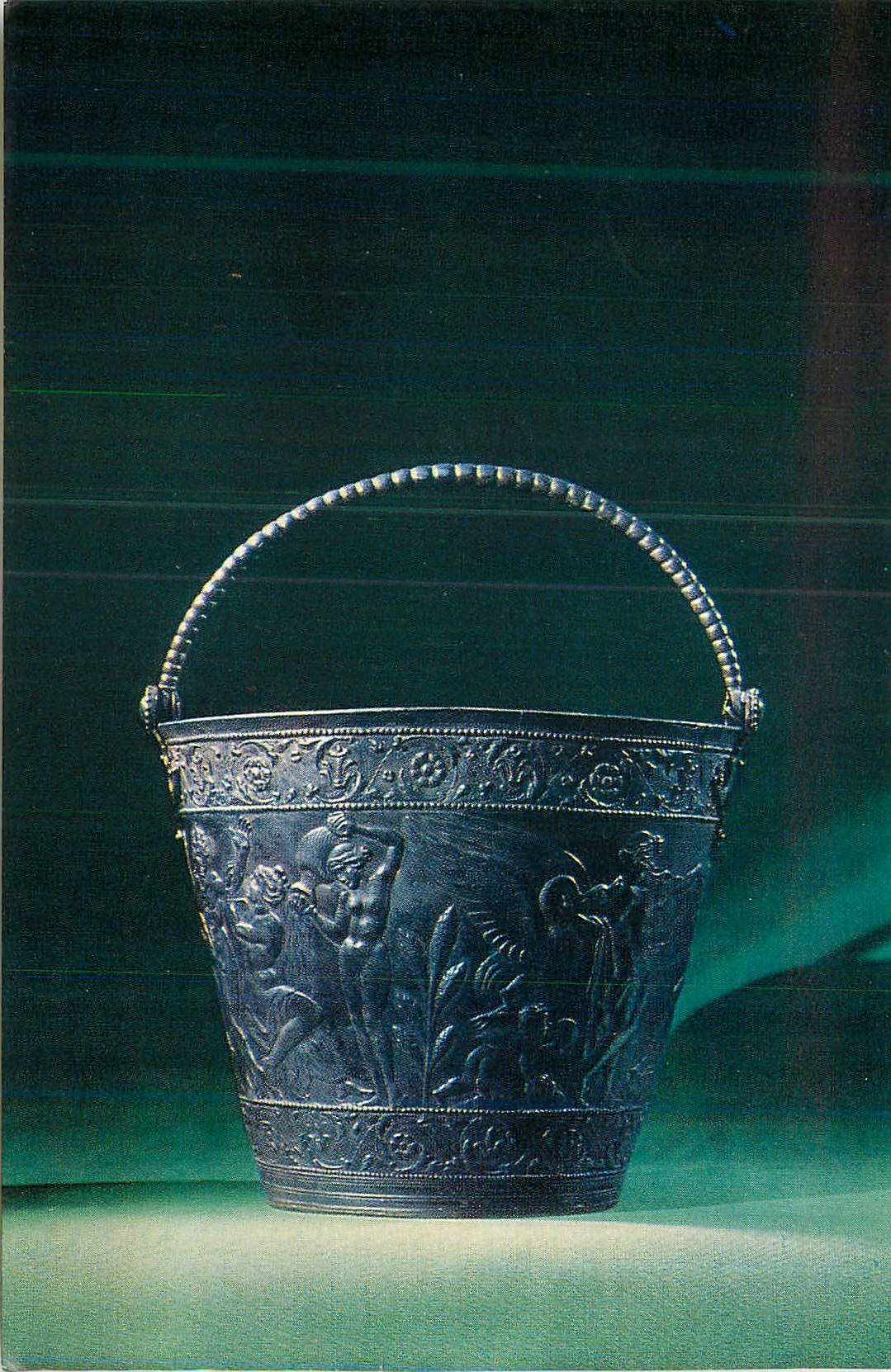CPM The Hermitage Museum Pail Silver Height 22 cm Village of Concepti Moldavian Soviet Republic