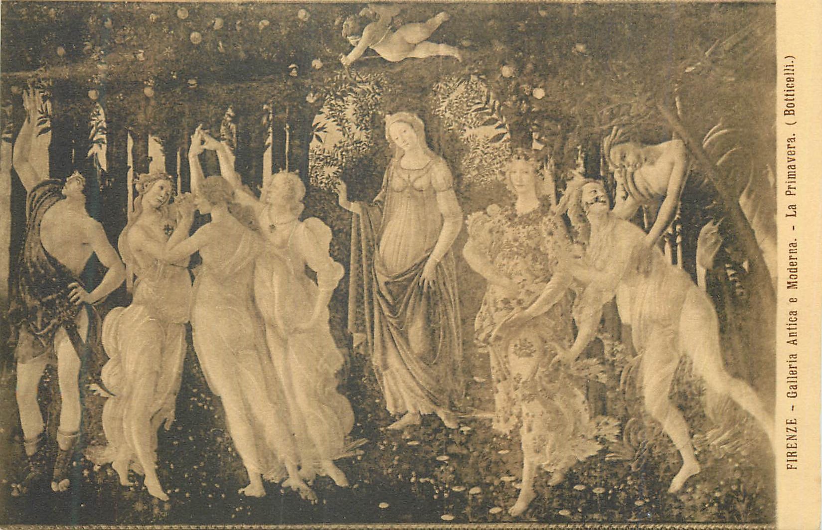 CPA Firenze Galleria Antioa e Moderna La Primavera (Botticelli)