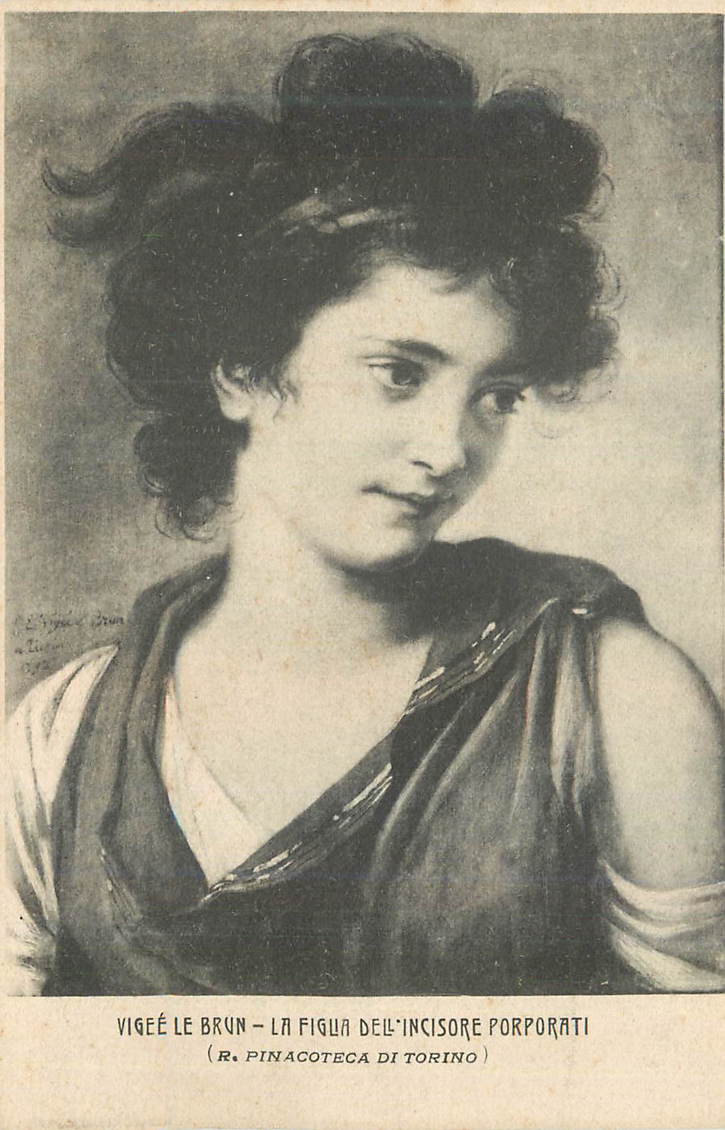 CPA Vigee le Brun La Figlia Dell Incisore Porporati