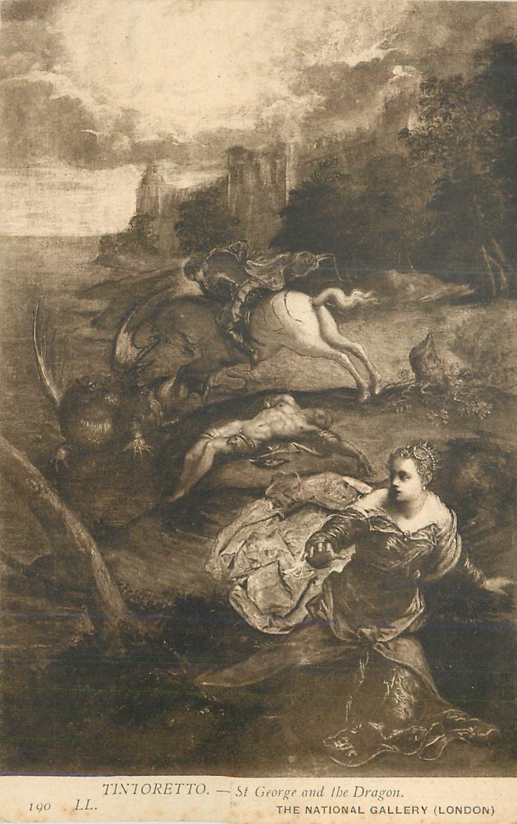 CPA The National Gallery (London) Tintoretto St George and the Dragon