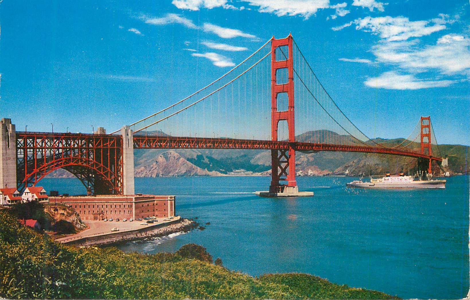 CPM Golden Gate Bridge Connecting San Francisco with Marin County in California
