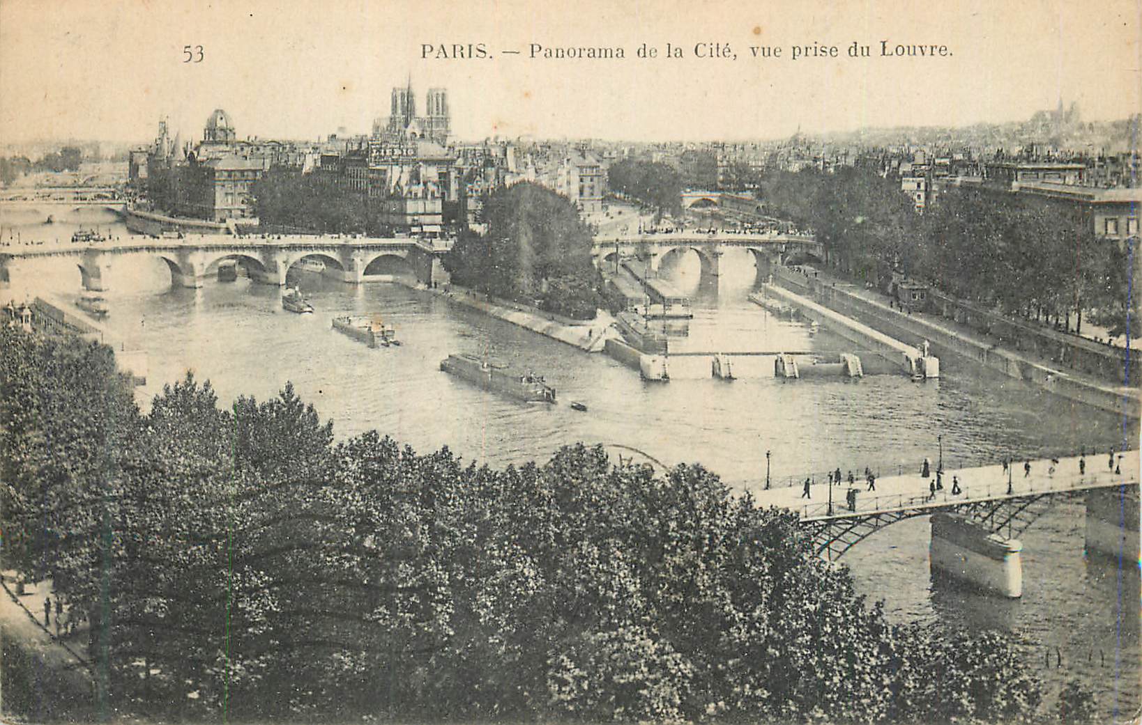 CPA Paris Panorama de la Cite Vue prise du Louvre