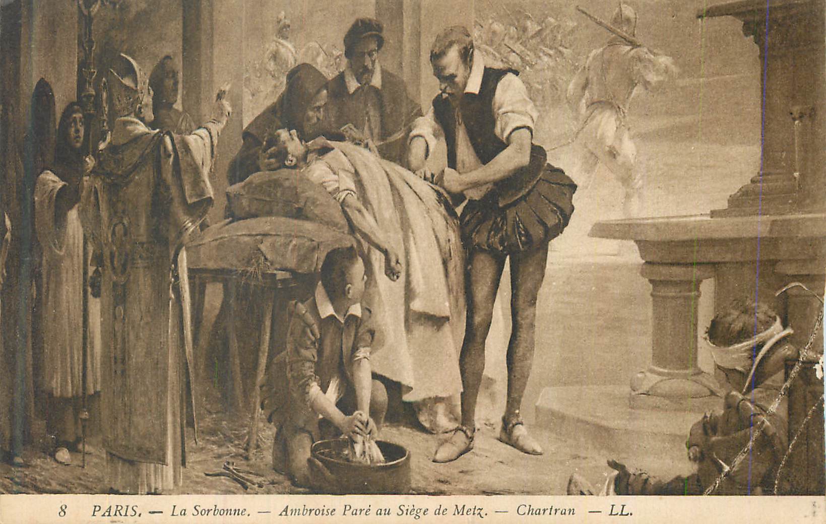 CPA Paris La Sorbonne Ambroise Pare au Siege de Metz Chartran