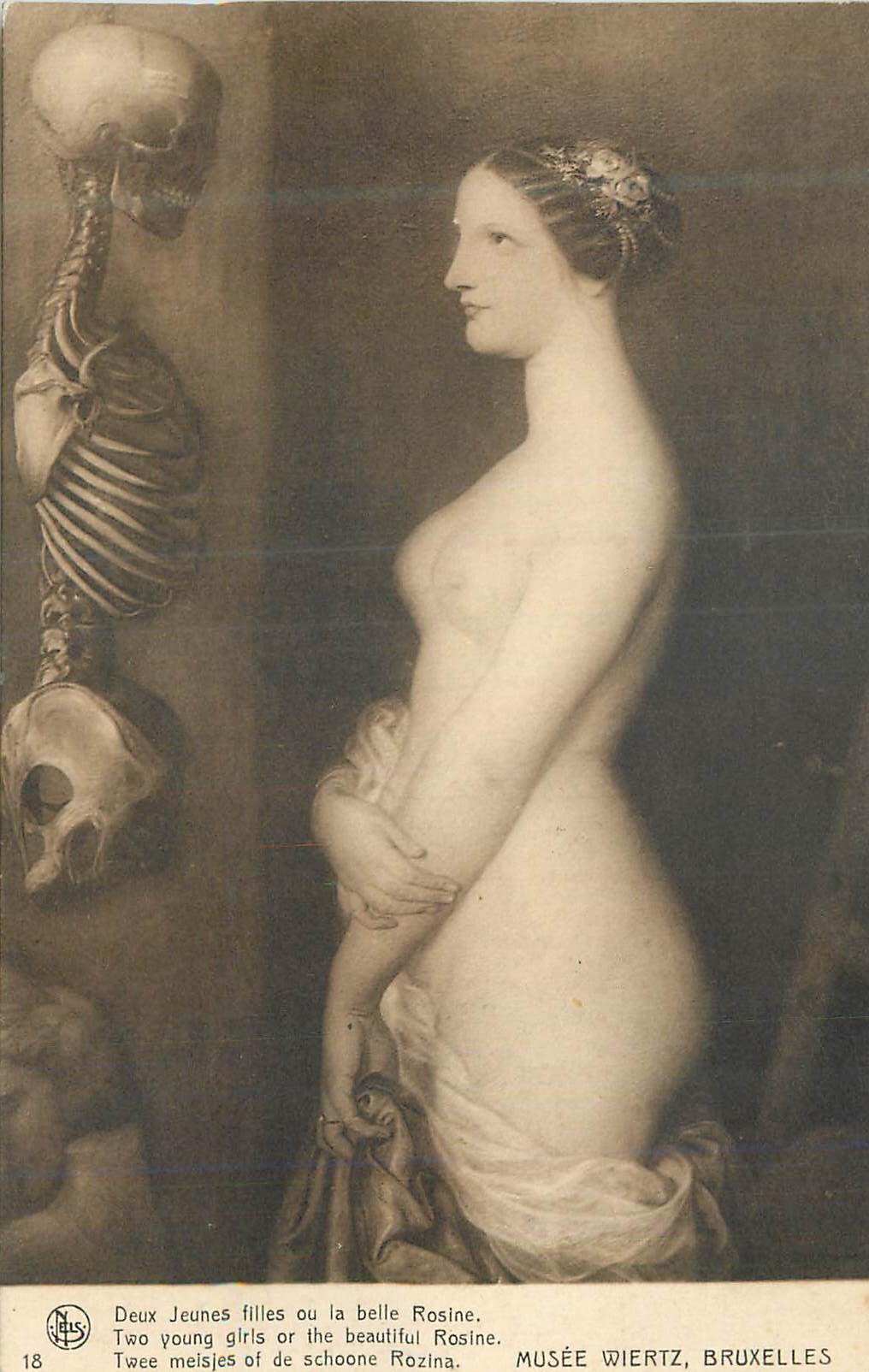 CPA Musee Wiertz Bruxelles Deux Jeunes Filles ou la Belle Rosine