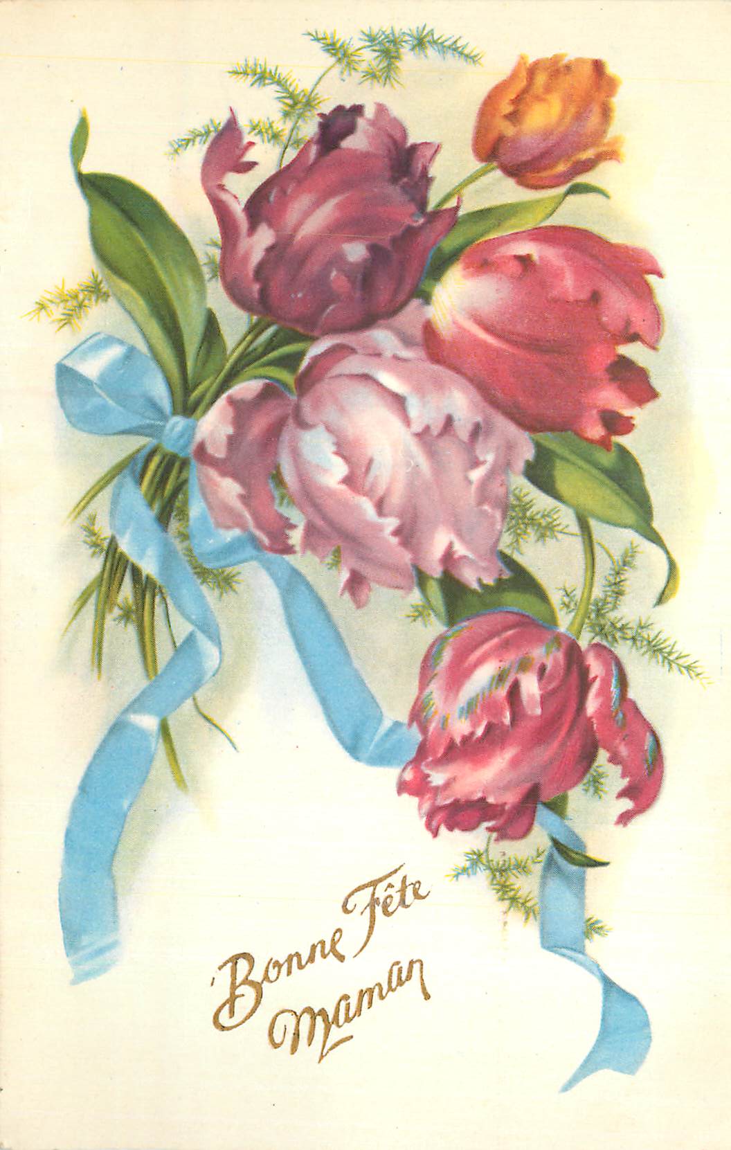 CPA Bonne Fete Maman Fleurs