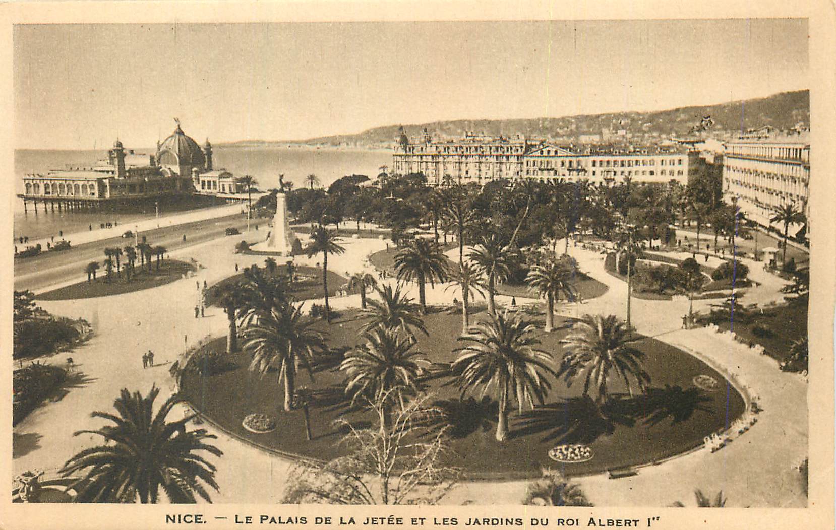 CPA Nice Le Palais de la Jetee et les Jardins du Roi Albert 1er