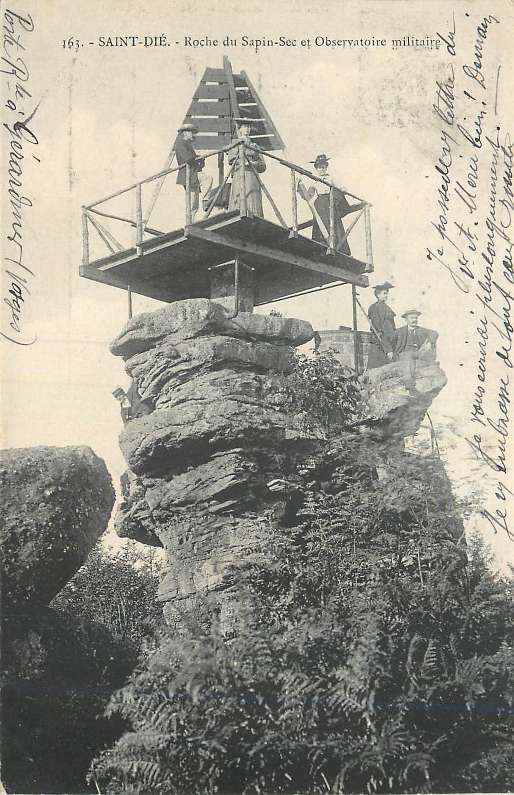 CPA Saint Die Roche du Sapin Sec et Observatoire Militaire Militaria