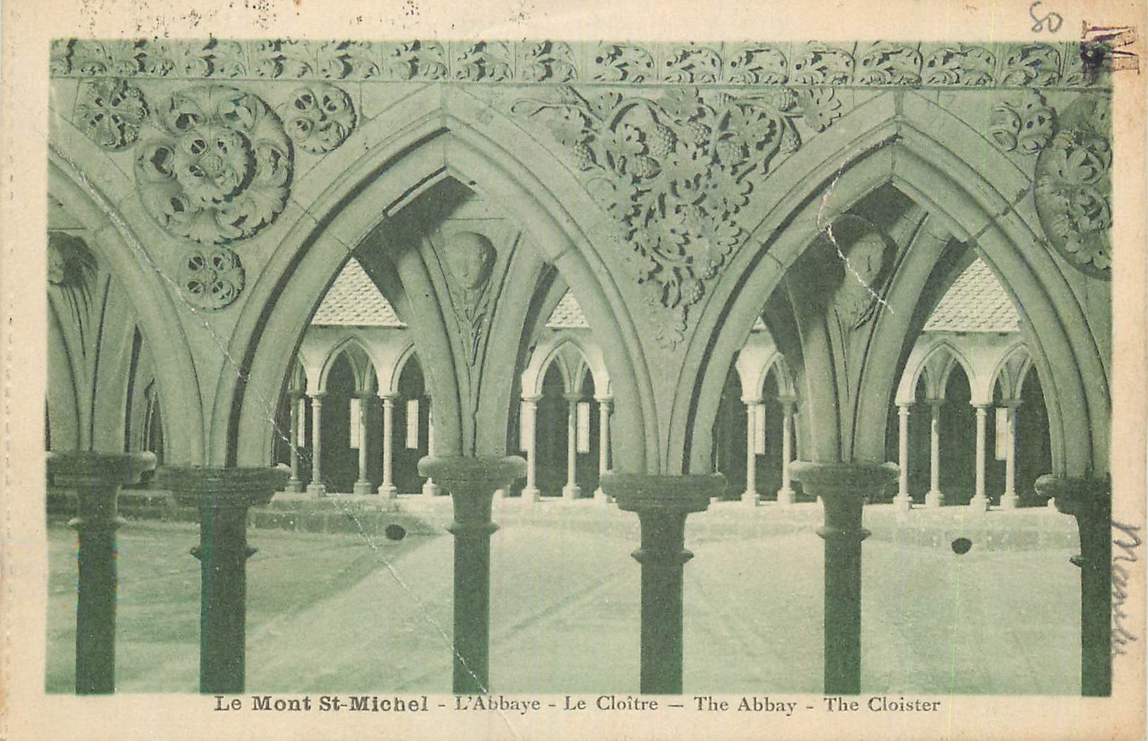 CPA Le Mont St Michel L'Abbaye Le Cloitre