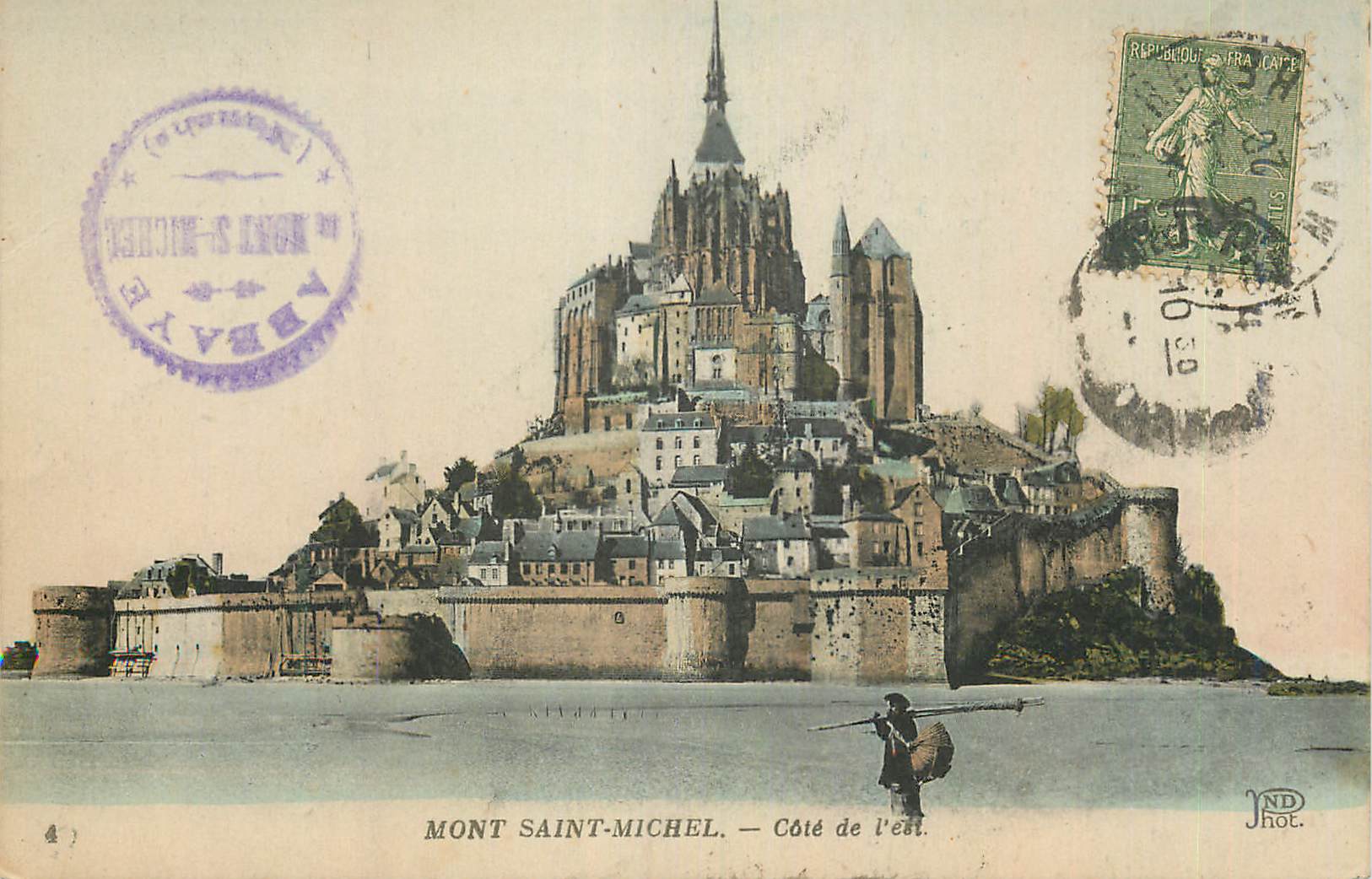 CPA Mont Saint Michel Cote de L'Est Peche Pecheur