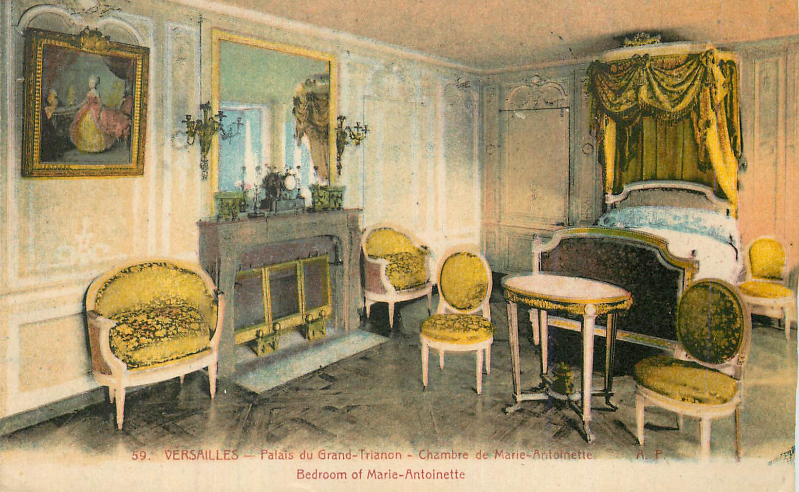 Chambre de Marie-Antoinette — Palais du Grand-Trianon — Versailles — A. F. — n° 59