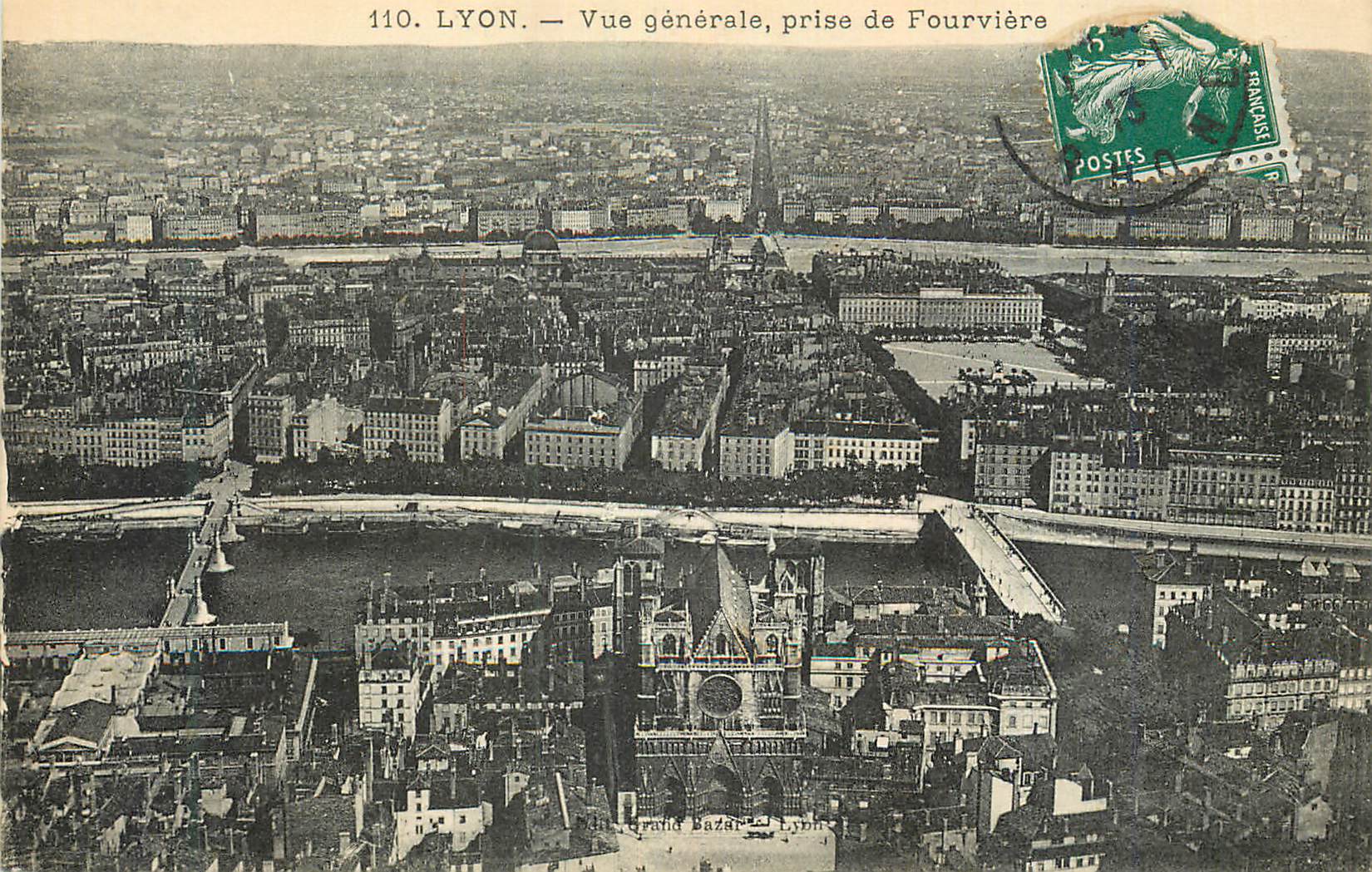 CPA Lyon Vue Generale prise de Fourviere
