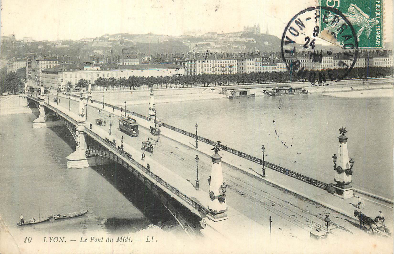 CPA Lyon Le Pont du Midi Tramway
