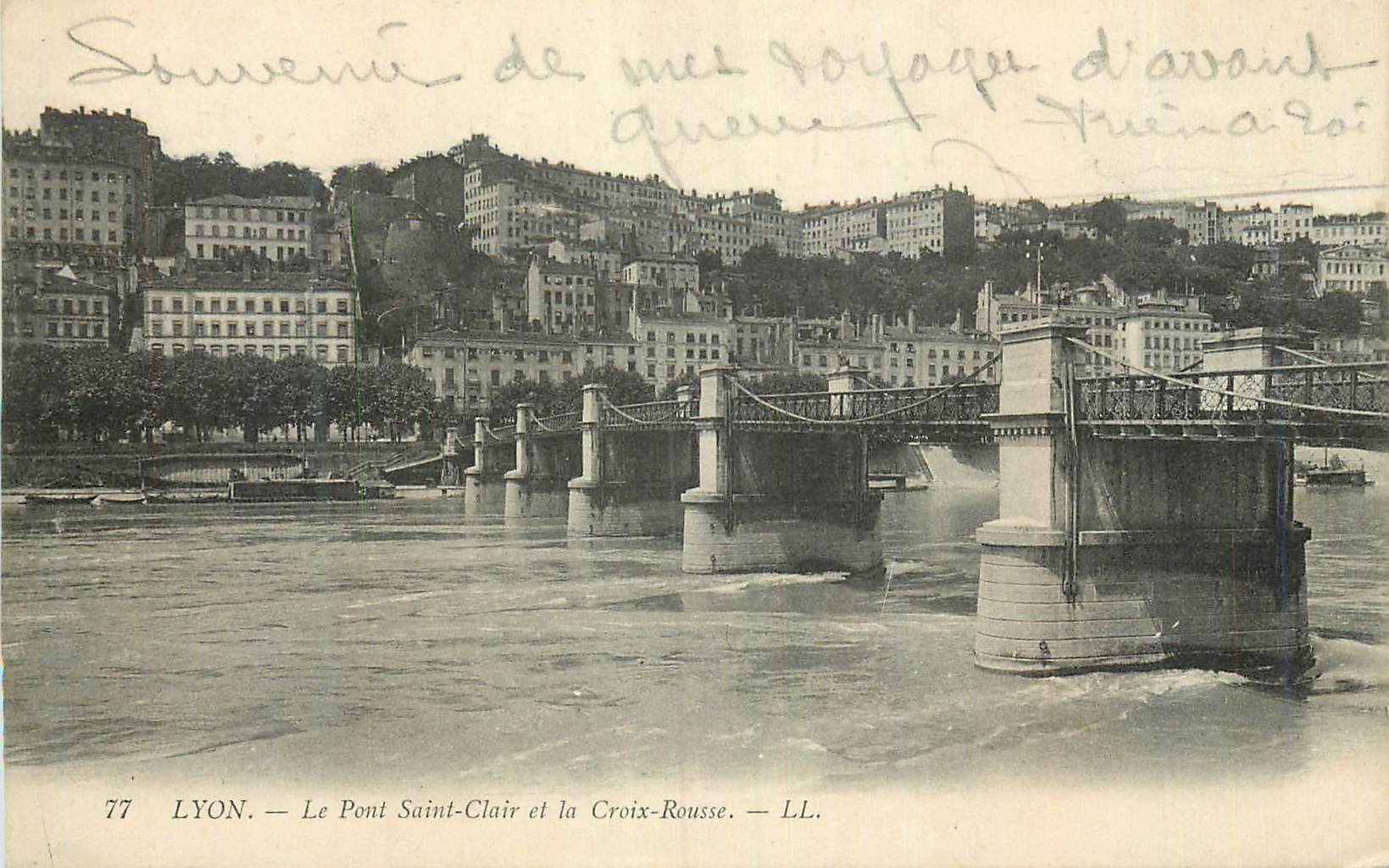 CPA Lyon Le Pont Saint Clair et la Croix Rousse
