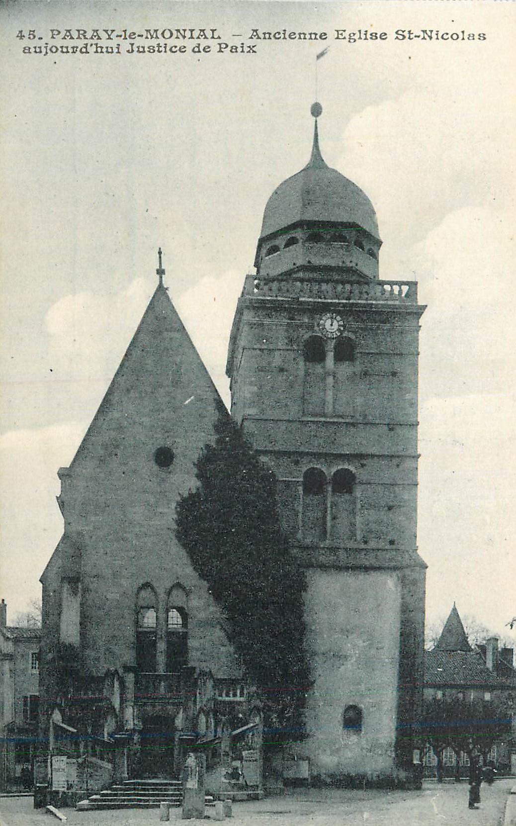 CPA Paray le Monial Ancienne Eglise St Nicolas aujoud'hui Justice de Paix