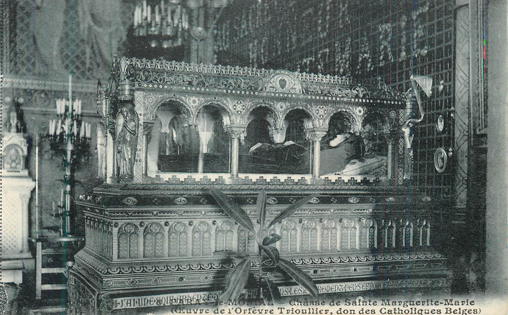 Châsse de Sainte Marguerite-Marie — Église Sainte-Marie de Monal — Oeuvre de l'orfèvre Trioullier, don des catholiques belges