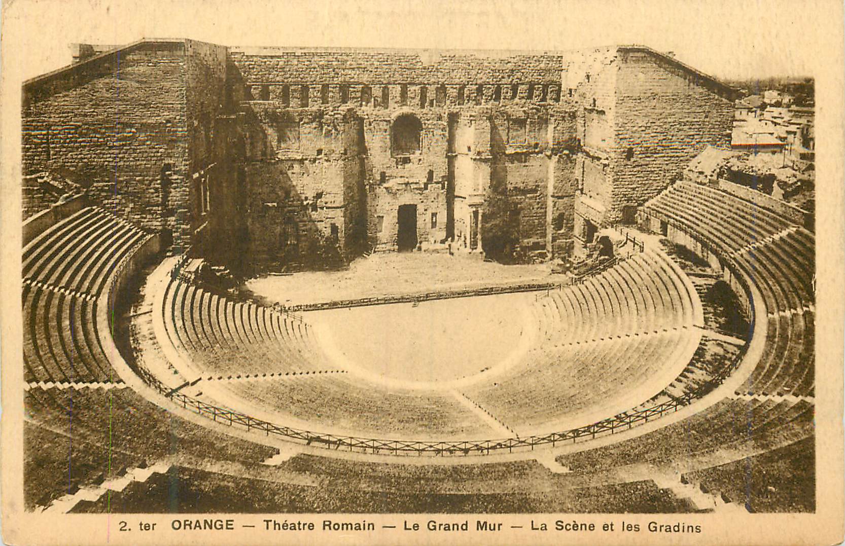 CPA Orange Theatre Romain Le Grand Mur La Scene et les Gradins