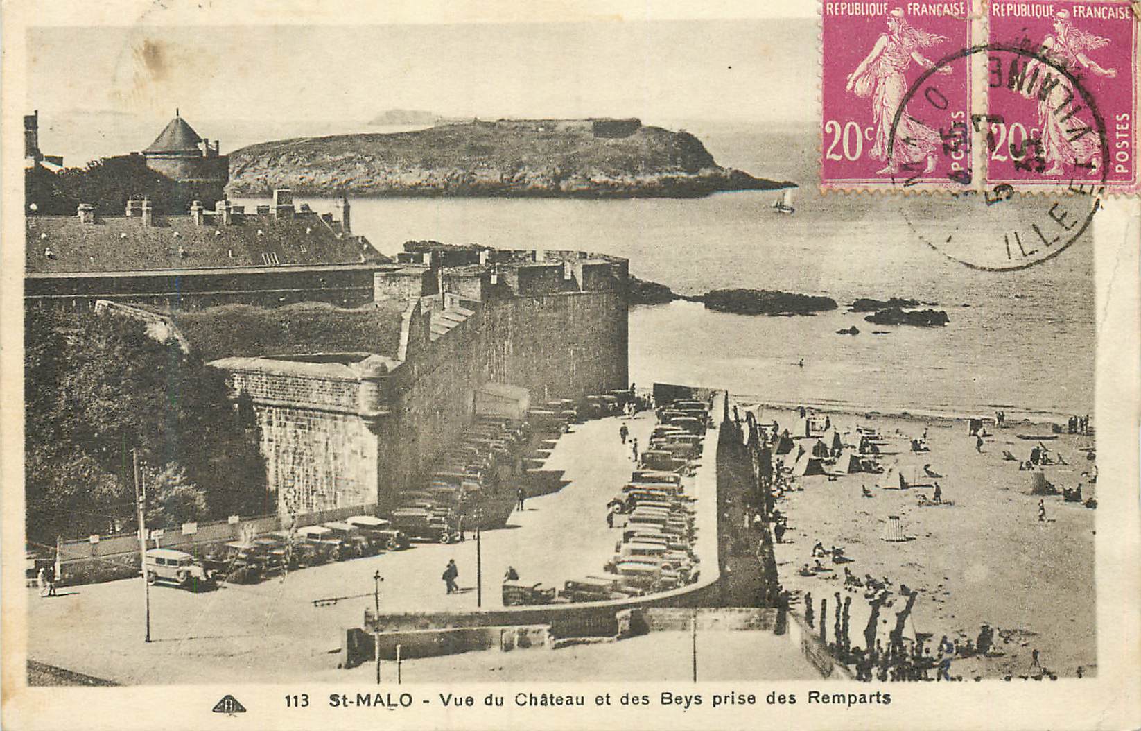St-MALO - Vue du Château et des Bays prise des Remparts — n° 113