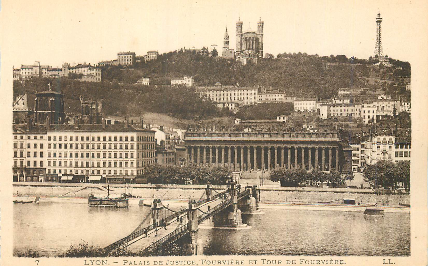 CPA Lyon Palais de Justice Fourviere et Tour de Fourviere