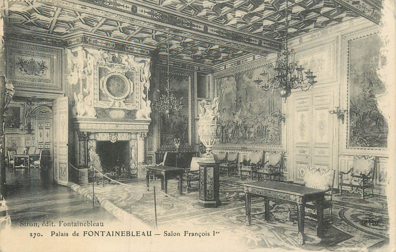 Palacio de FONTAINEBLEAU — Salón de Francisco I — Siron, edición Fontainebleau 270