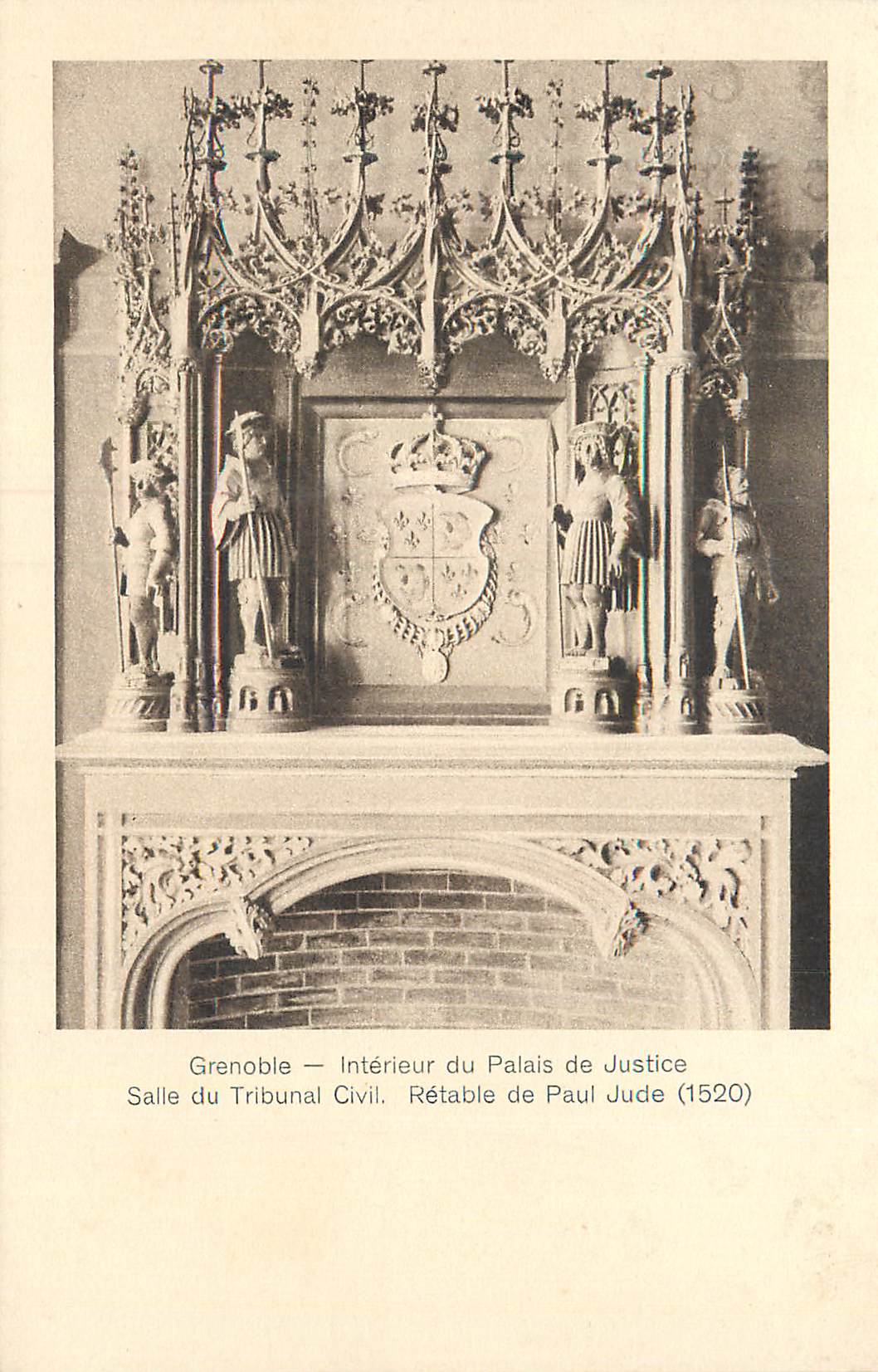 Grenoble — Intérieur du Palais de Justice. Rétable de Paul Jude (1520)