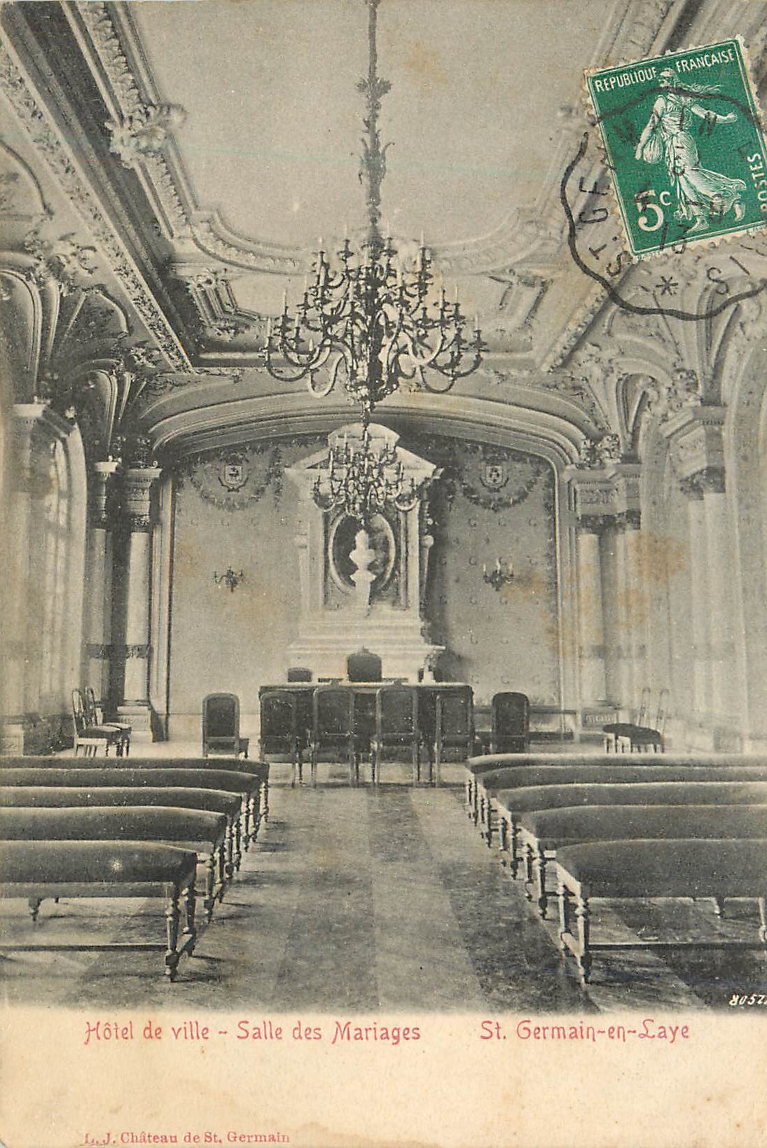 CPA St Germain en Laye Hotel de Ville Salle des Mariages