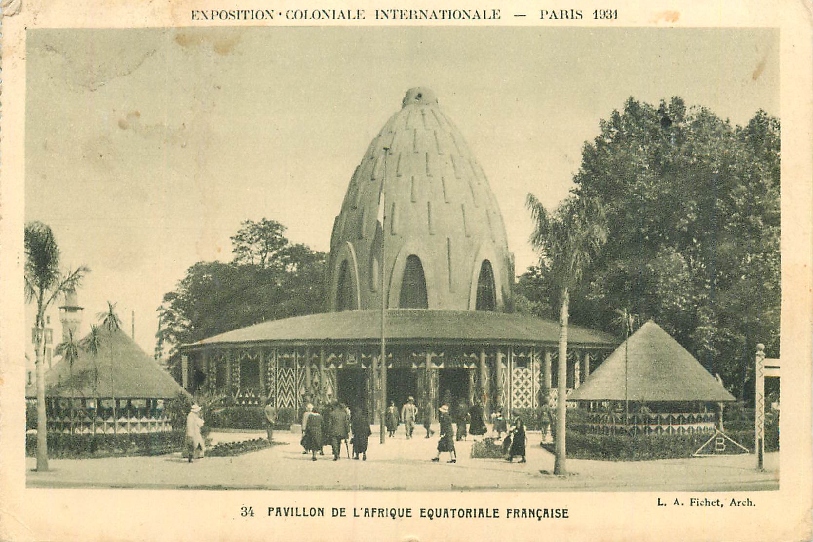 CPA Exposition Coloniale Internationale Paris 1931 Pavillon de l'Afrique Equatoriale Francaise