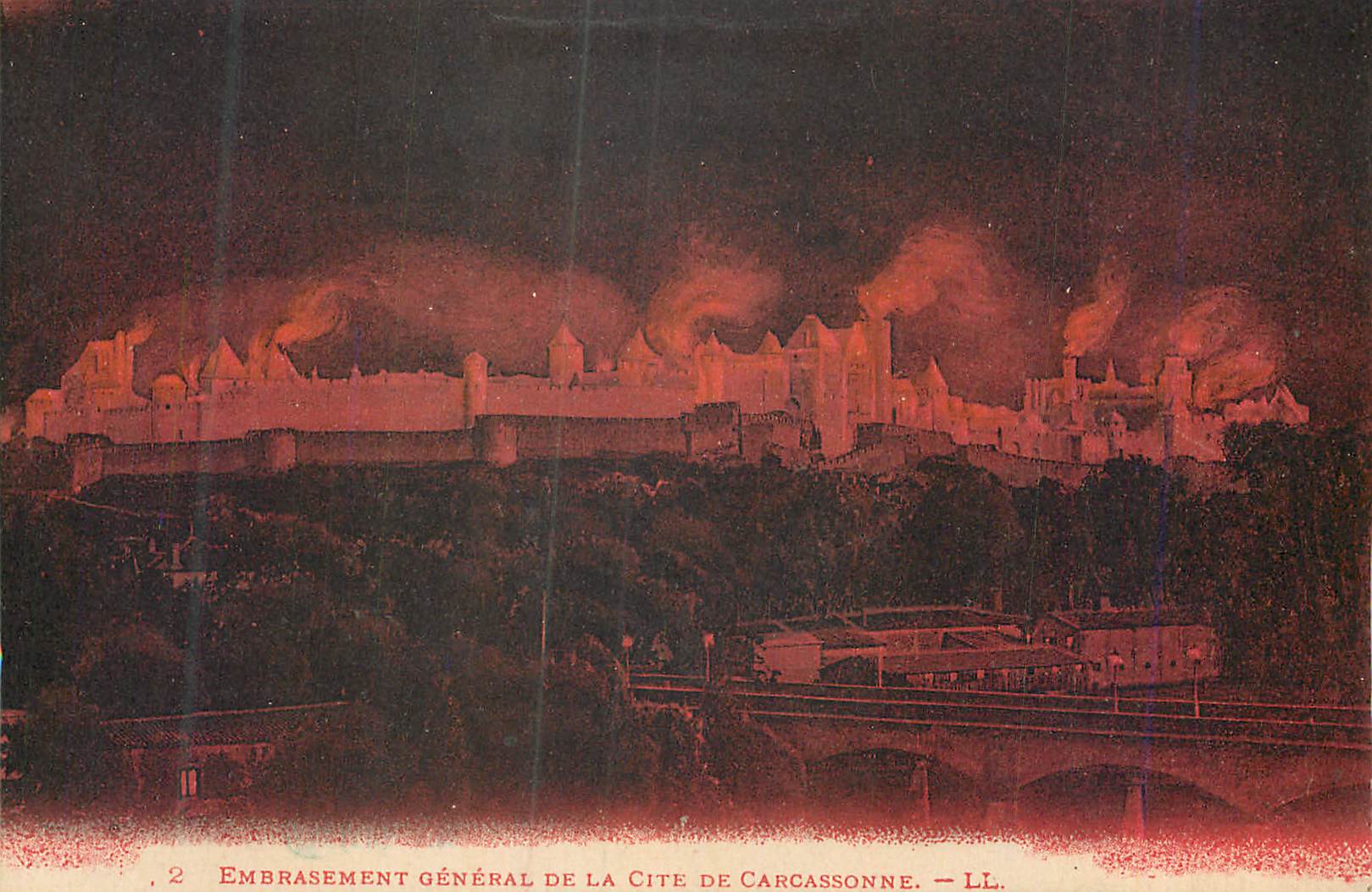 CPA Embrasement General de la Cite de Carcassonne