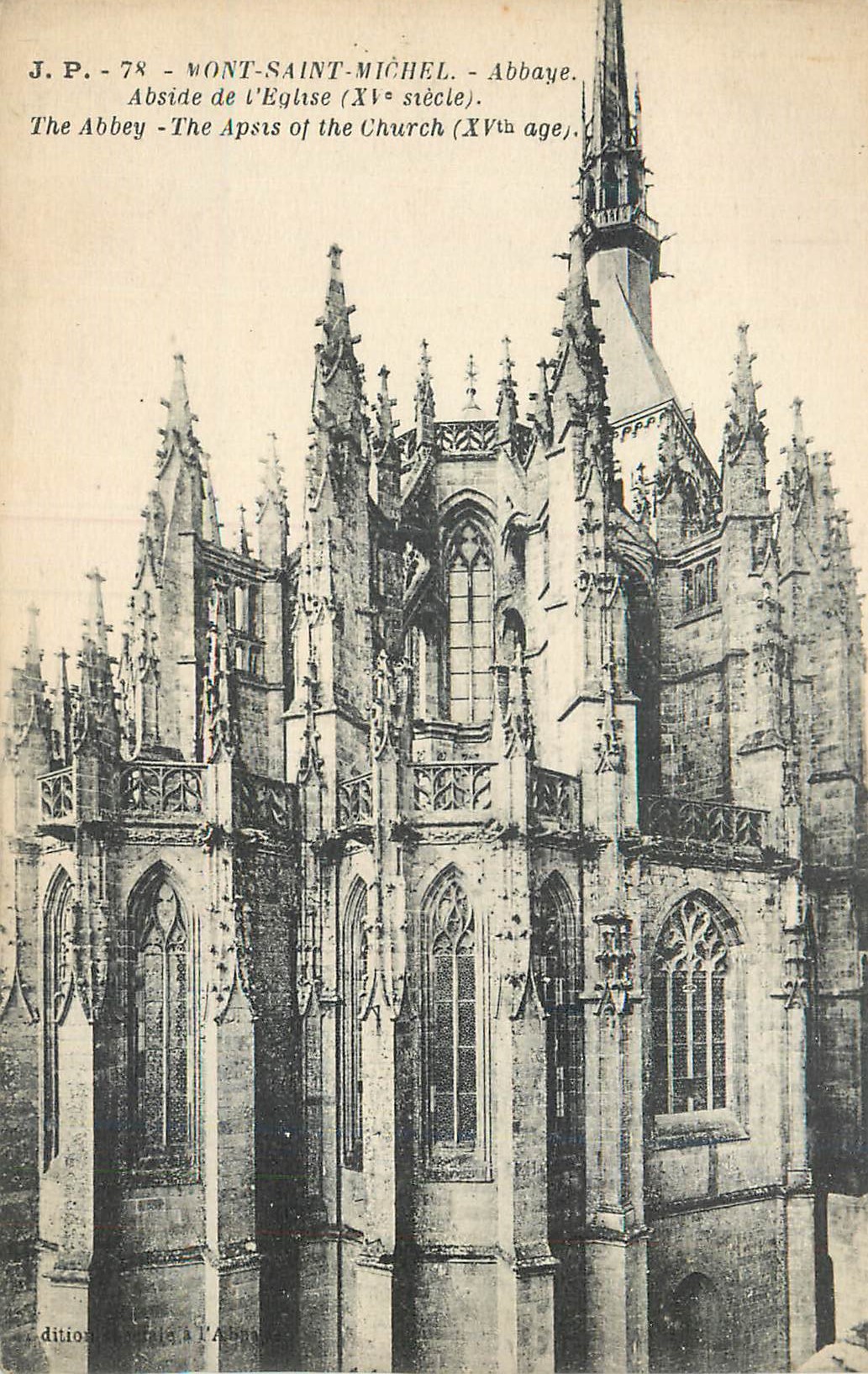 CPA Mont Saint Michel Abbaye Abside de l'Eglise (XVe Siecle)