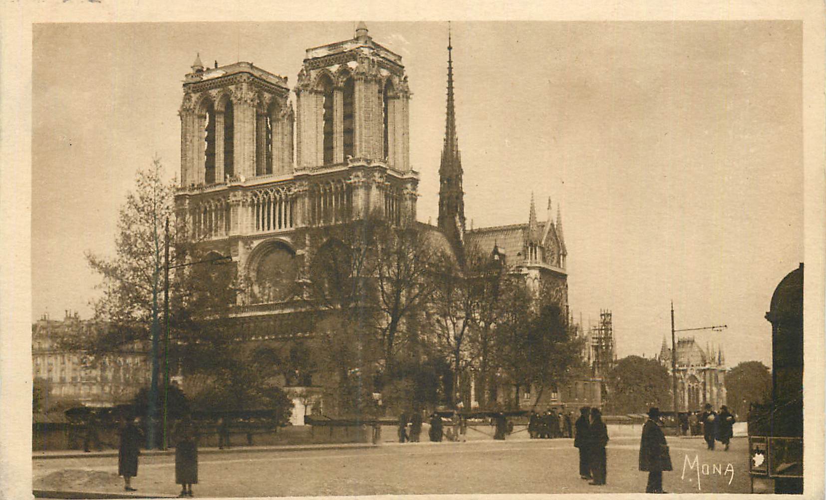CPA Les Petits Tableaux de Paris la Cathedrale Notre Dame