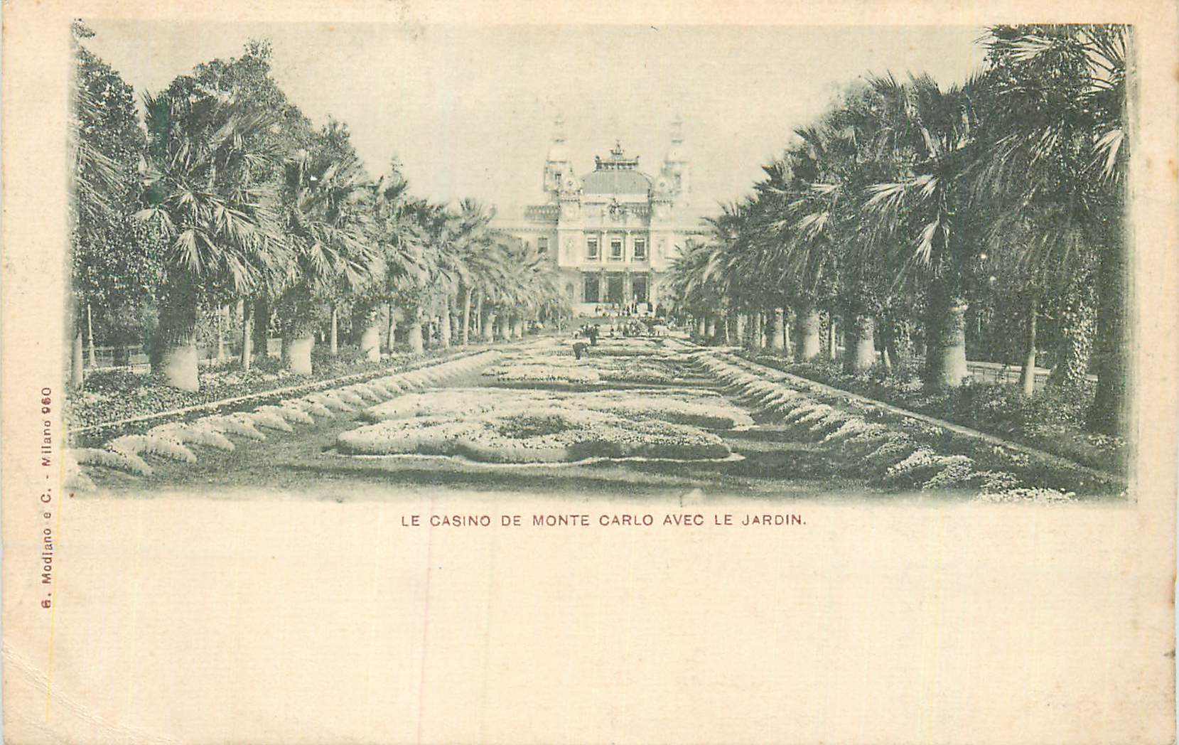 CPA Le Casino de Monte Carlo avec le Jardin (carte 1900)
