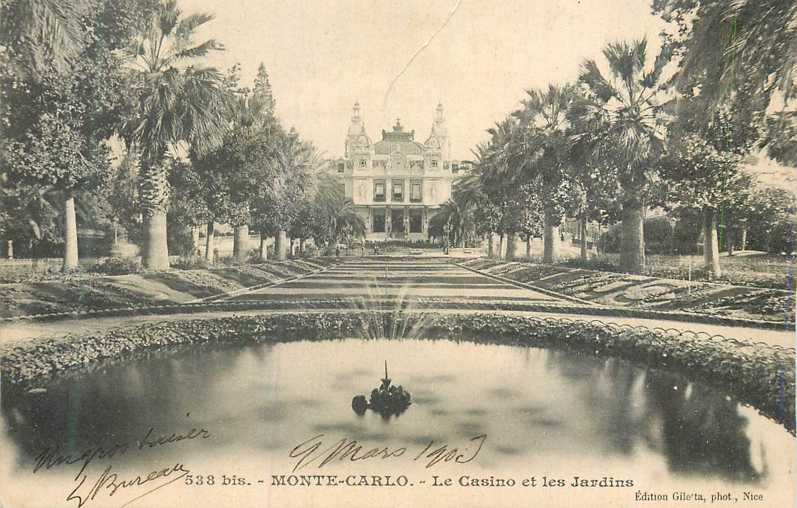 CPA Monte Carlo Le Casino et les Jardins