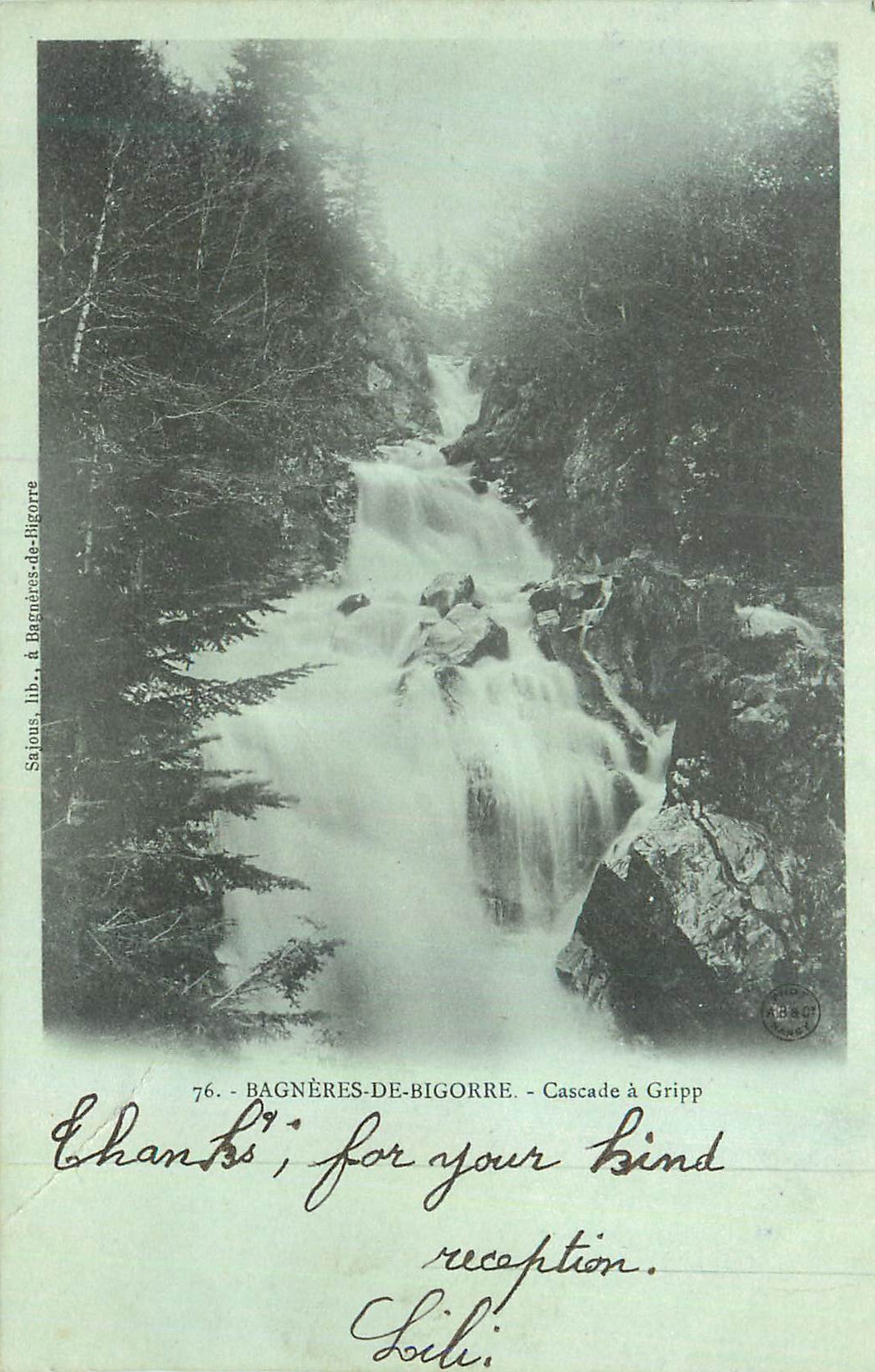 Bagnères-de-Bigorre - Cascade à Gripp - Saïous, lib., à Bagnères-de-Bigorre, n°76
