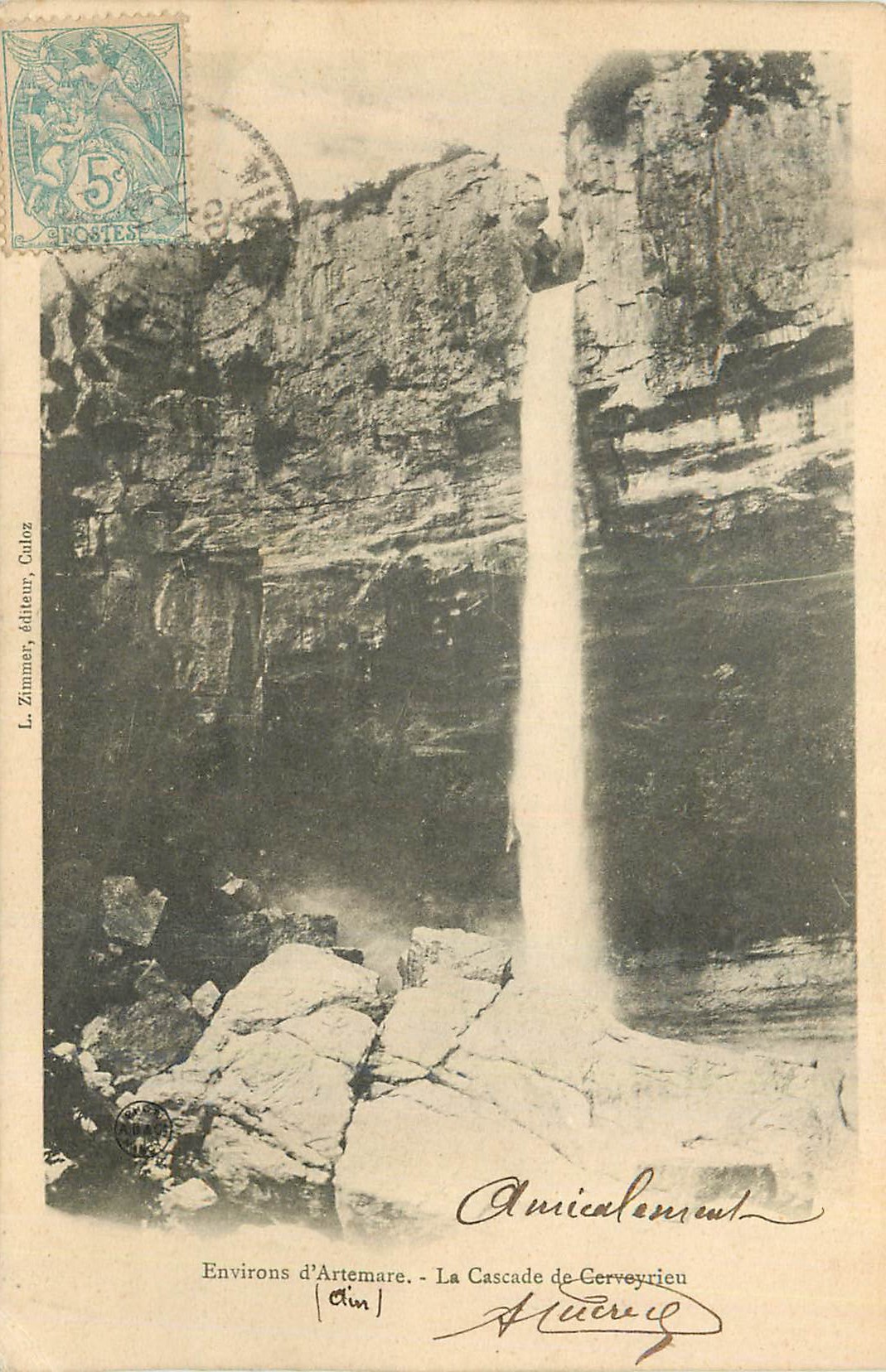 CPA Environs d'Antemare La Cascade de Cerveyrieu