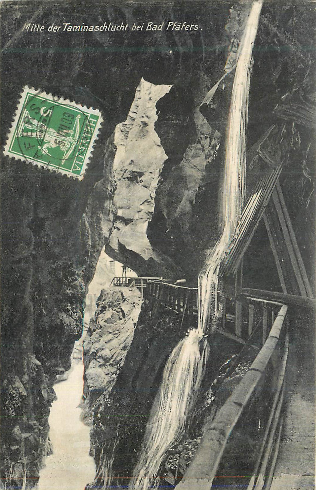 CPA Mitte der Taminaschlucht bei Bad Pfafers