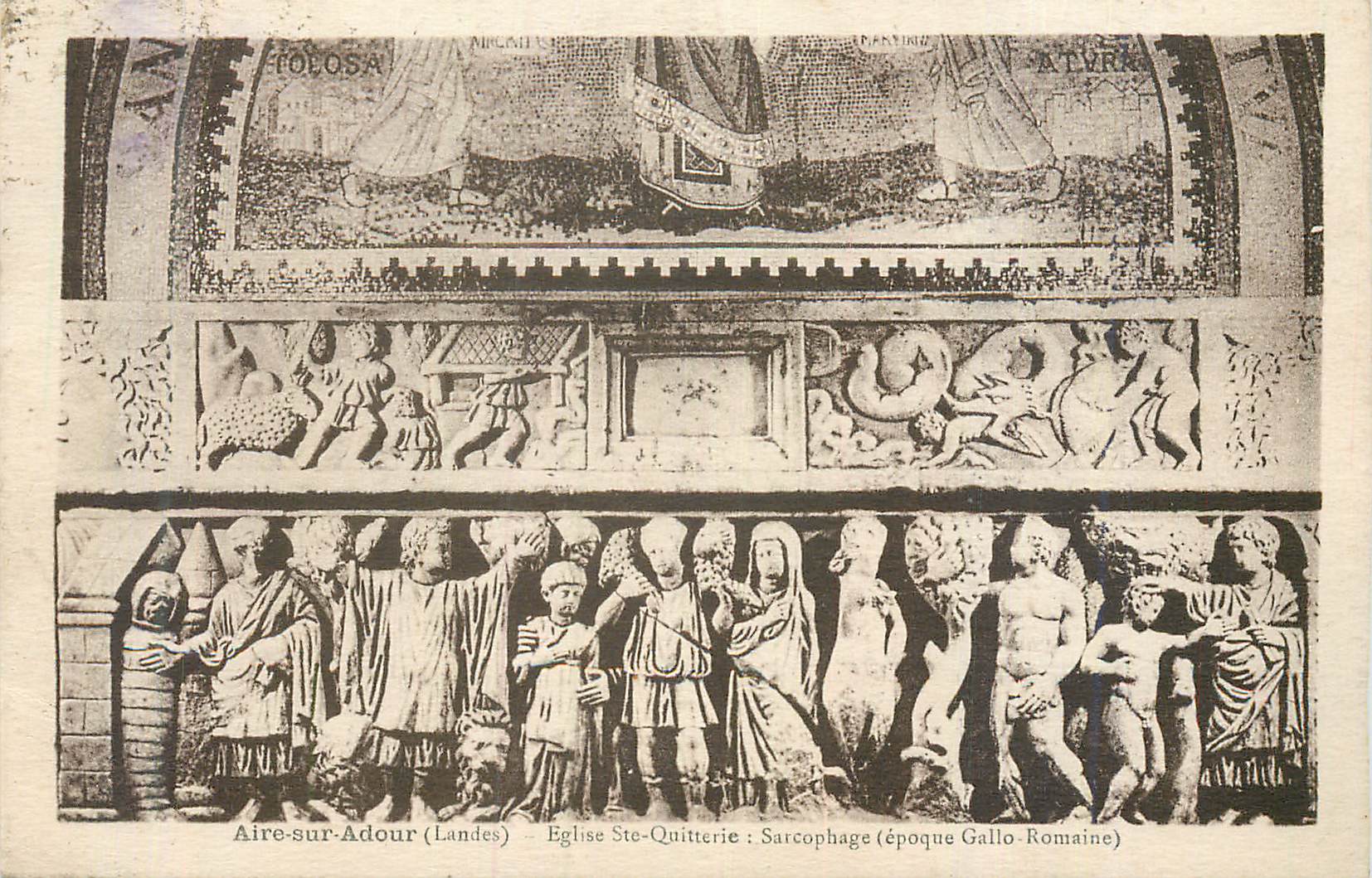 CPA Aire sur Adour (Landes) Eglise Ste Quitterie Sarcophage (Epoque Gallo Romaine)
