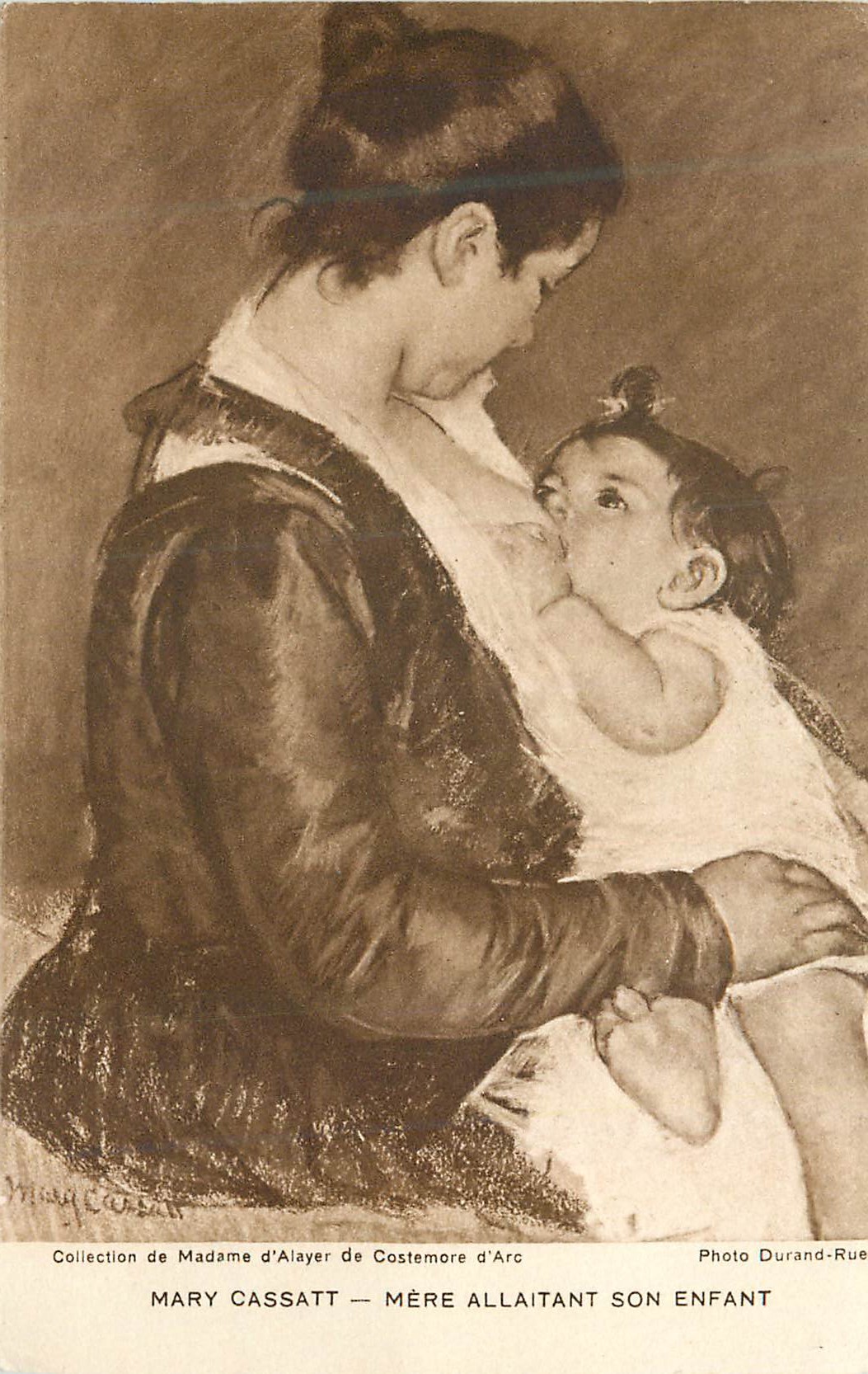 CPA Mary Cassatt Mere allaitant son Enfant