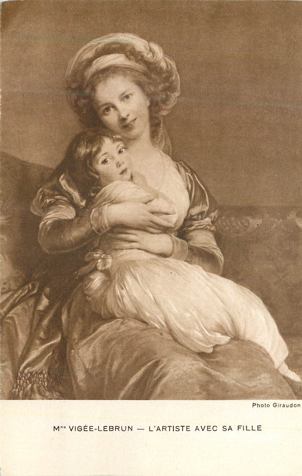 CPA Vigee Lebrun L'Artiste avec sa Fille
