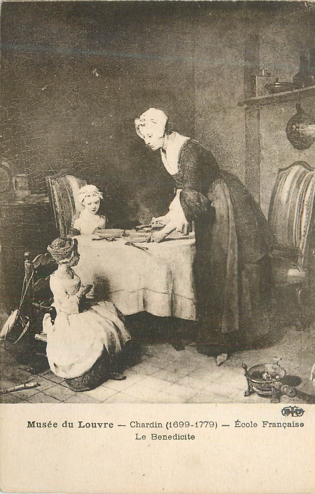 CPA Musee du Louvre Chardin (1699 1779) Ecole Francaise Le Benedicite
