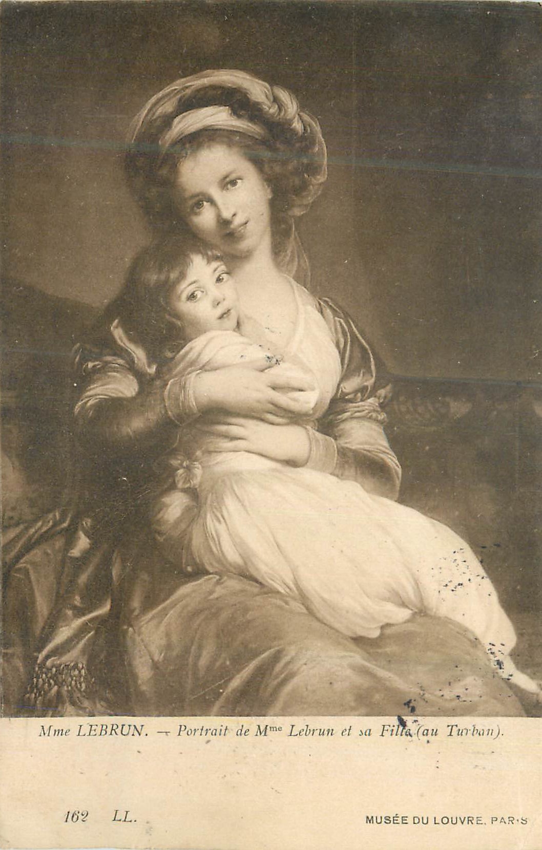 CPA Musee du Louvre Mme Lebrun Portrait de Mme Lebrun et sa Fille (au Turban)