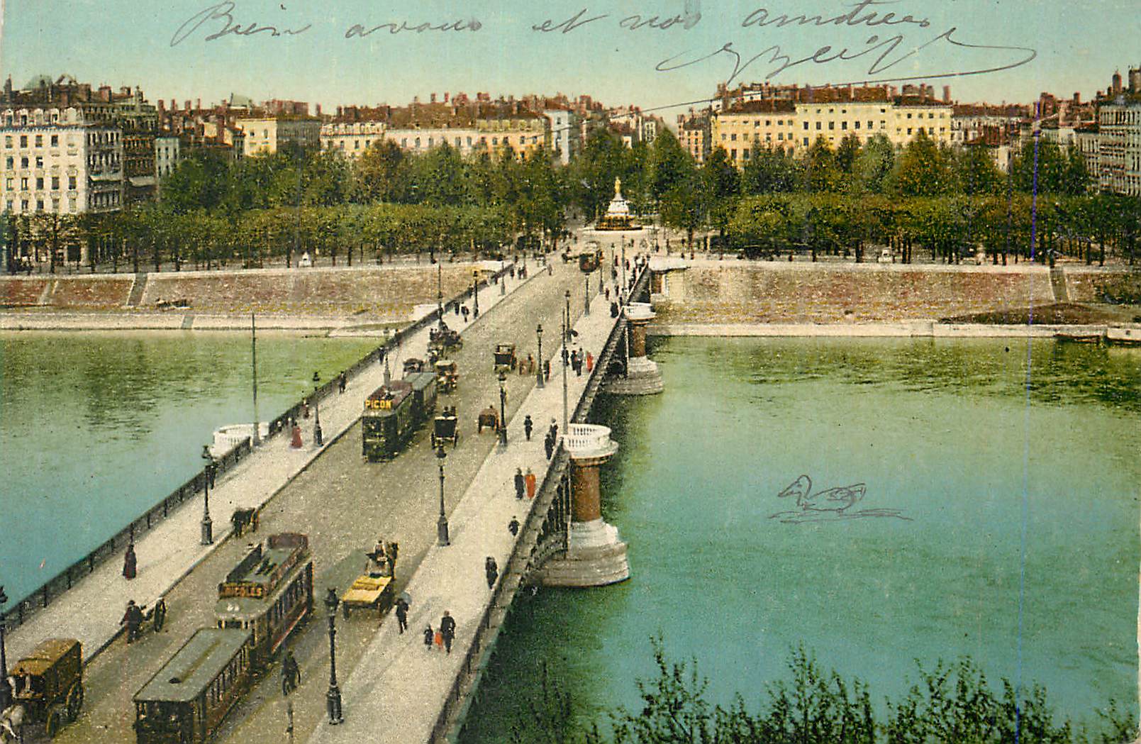 CPA Lyon Pont et Place Morand