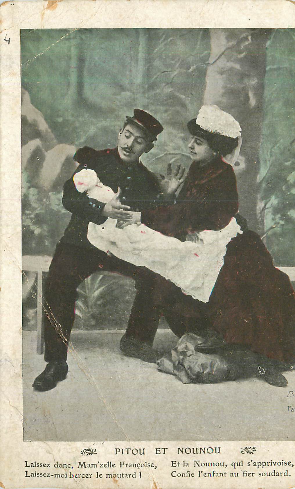Pitou et Nounou — scène de théâtre — éditeur P. Patin