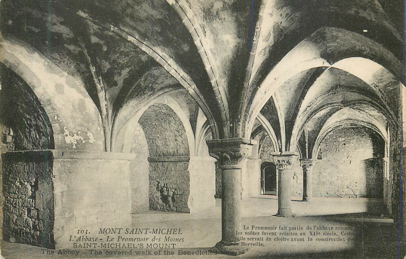 Mont Saint-Michel — El Promenoir de los Monjes — Abadía