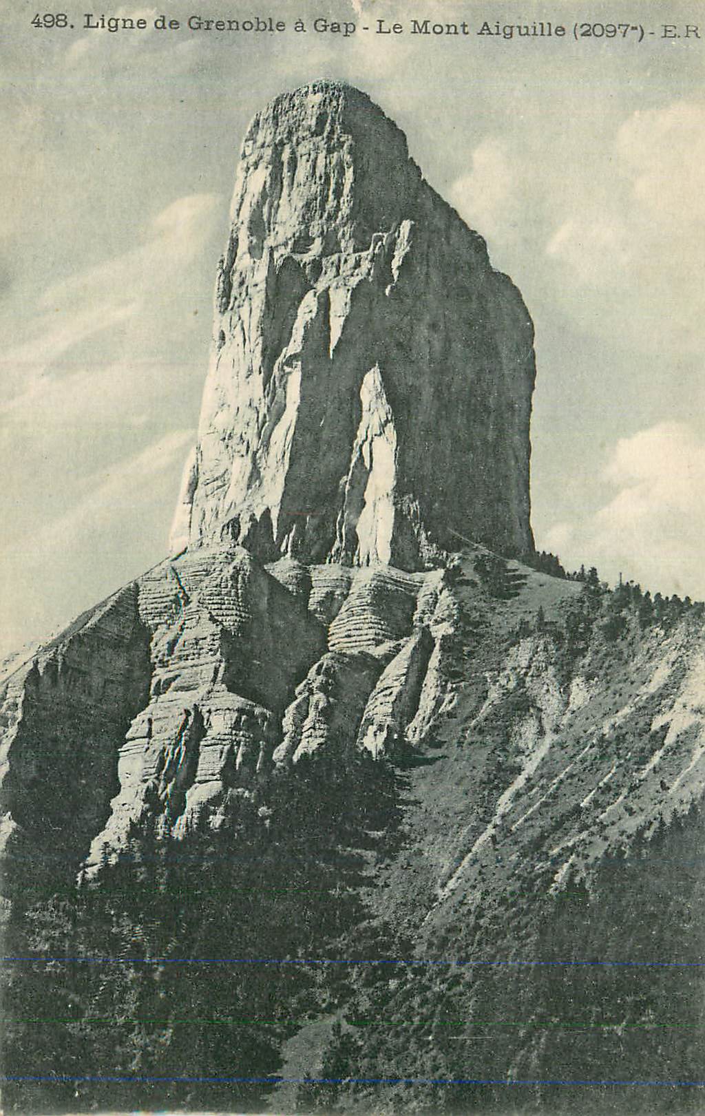 Le Mont Aiguille — Vue du sommet (2097 m) — E.R. n°498