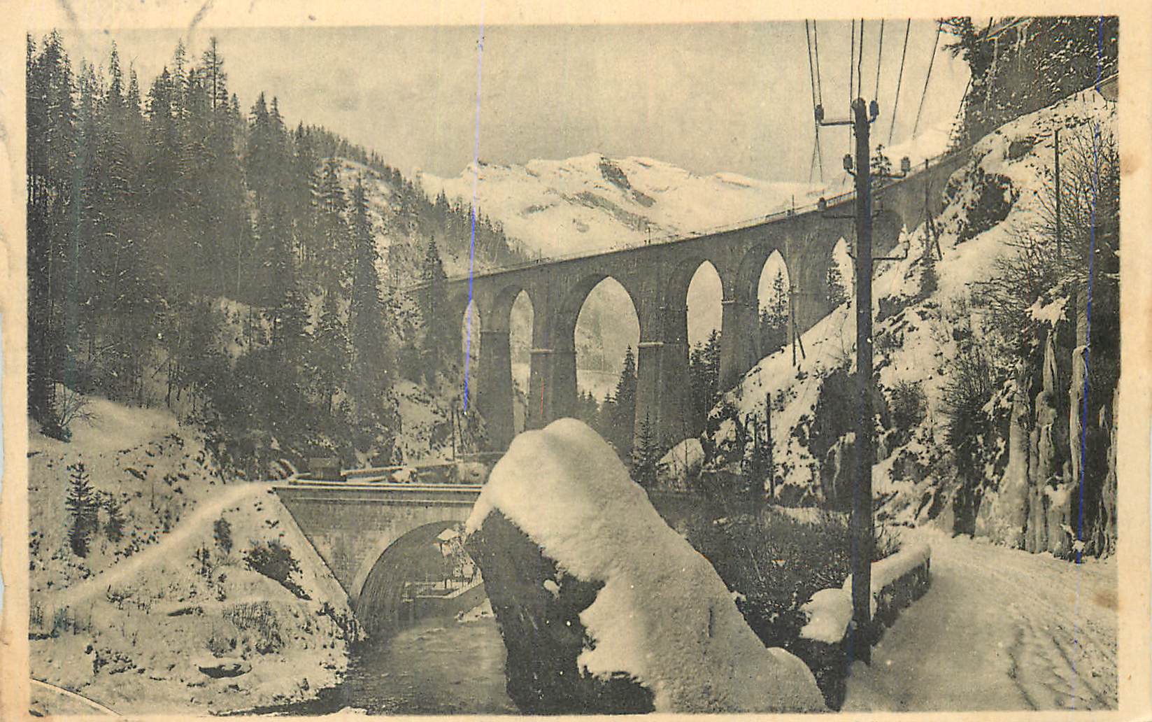CPA Chamonix Mont Blanc Le Viaduc de Sainte Marie en Hiver